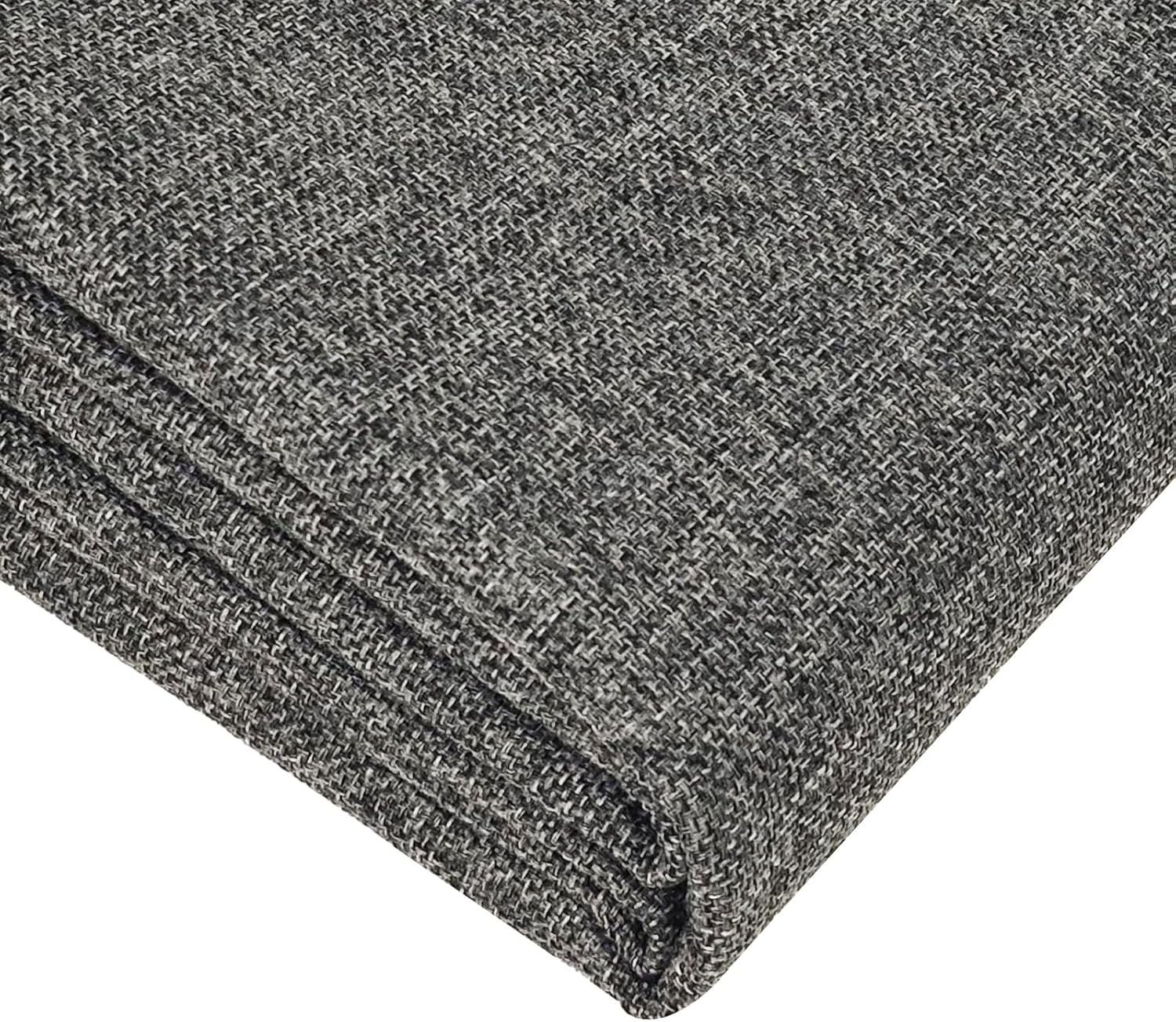 Heavy Linen Fabric 80x57 Inches, 1.2mm Thickness, Plain Solid Color Cloth for Embroidery, Clothing, Sewing - Linen Texture Material (Dark Grey)