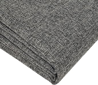 Heavy Linen Fabric 80x57 Inches, 1.2mm Thickness, Plain Solid Color Cloth for Embroidery, Clothing, Sewing - Linen Texture Material Dark Grey