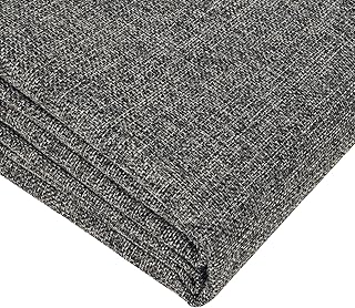 Heavy Linen Fabric 80x57 Inches, 1.2mm Thickness, Plain Solid Color Clot...