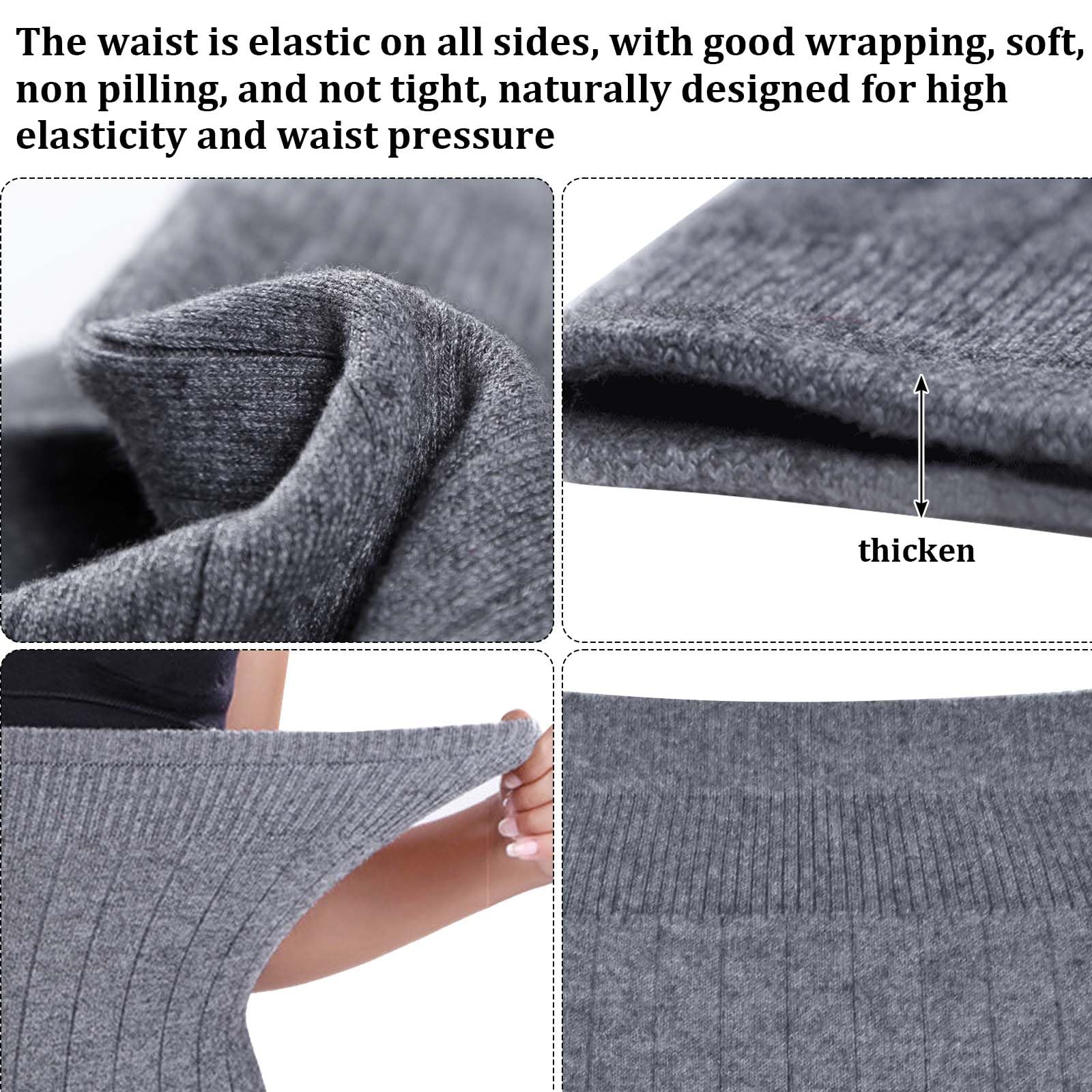 Fascia Lombare Invernale da Donna in Cashmere - Scalda Schiena, Pancia e Corpo - Supporto Elastico in Vita - Cintura Protettiva
