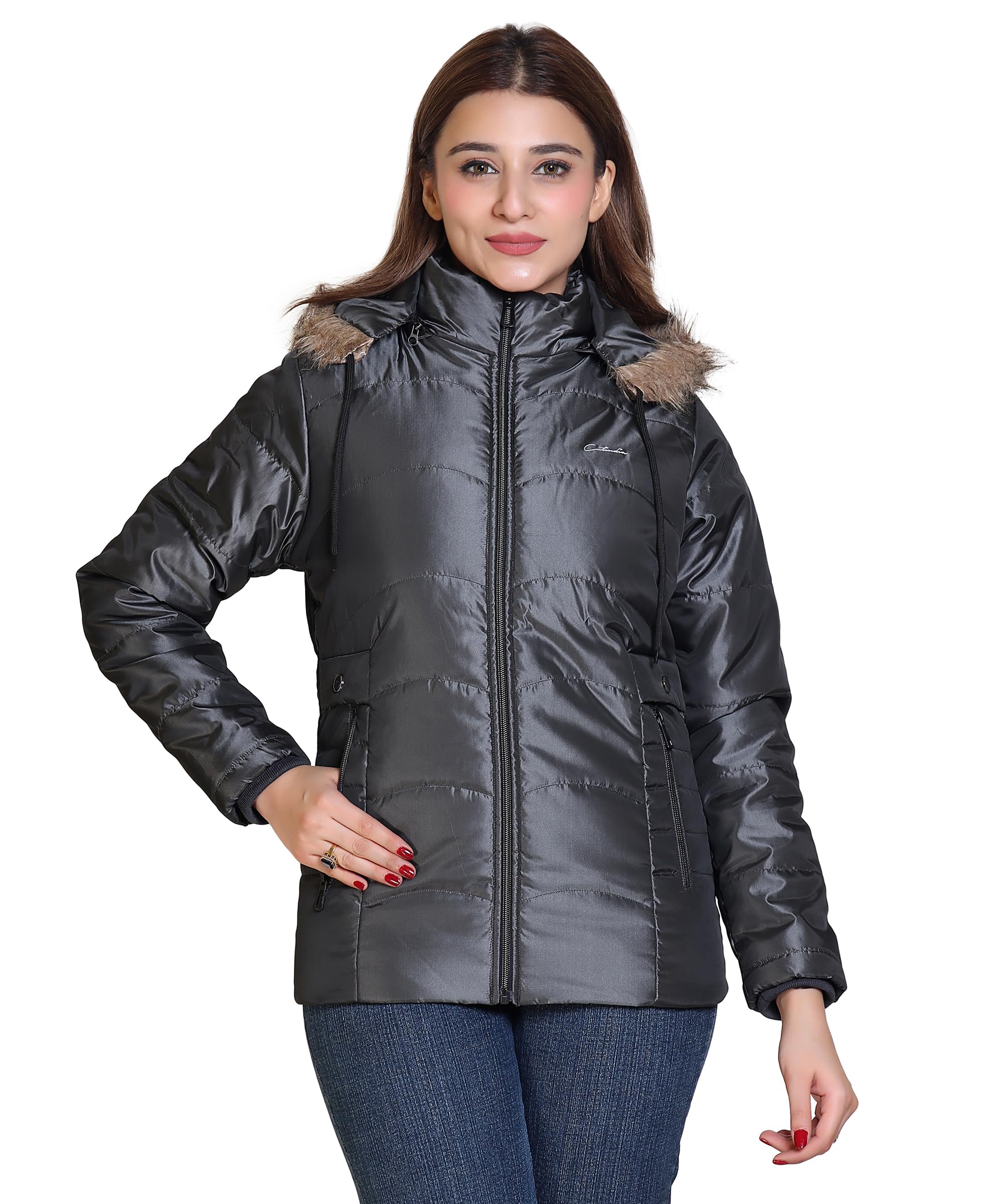 cut Winter wear Full Sleeve Women's Solid Quilted Jacket-picture-12
