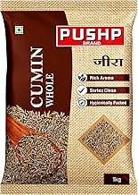 Pushp Whole Jeera | 1kg Pouch | Premium Cumin Seeds | Aromatic & Flavorful | Ideal for Cooking, Tadka, Seasoning (Pack of 1)