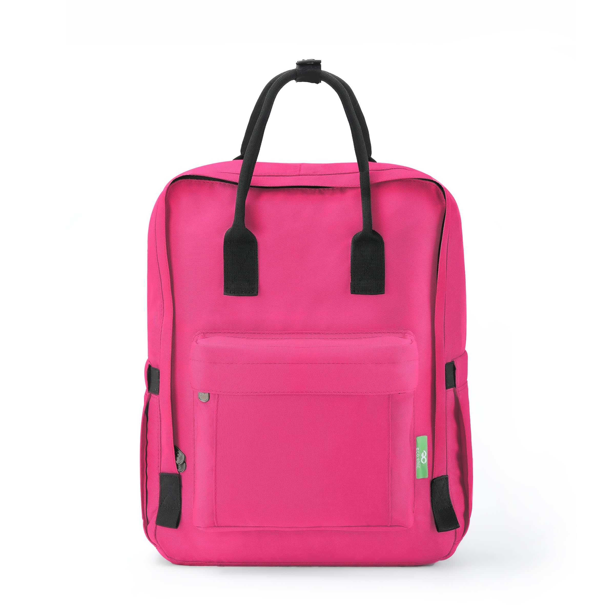 Eco Chic Unisex Fuchsia Waterproof Recycled Canvas Twin Handle Backpack (Fuchsia)
