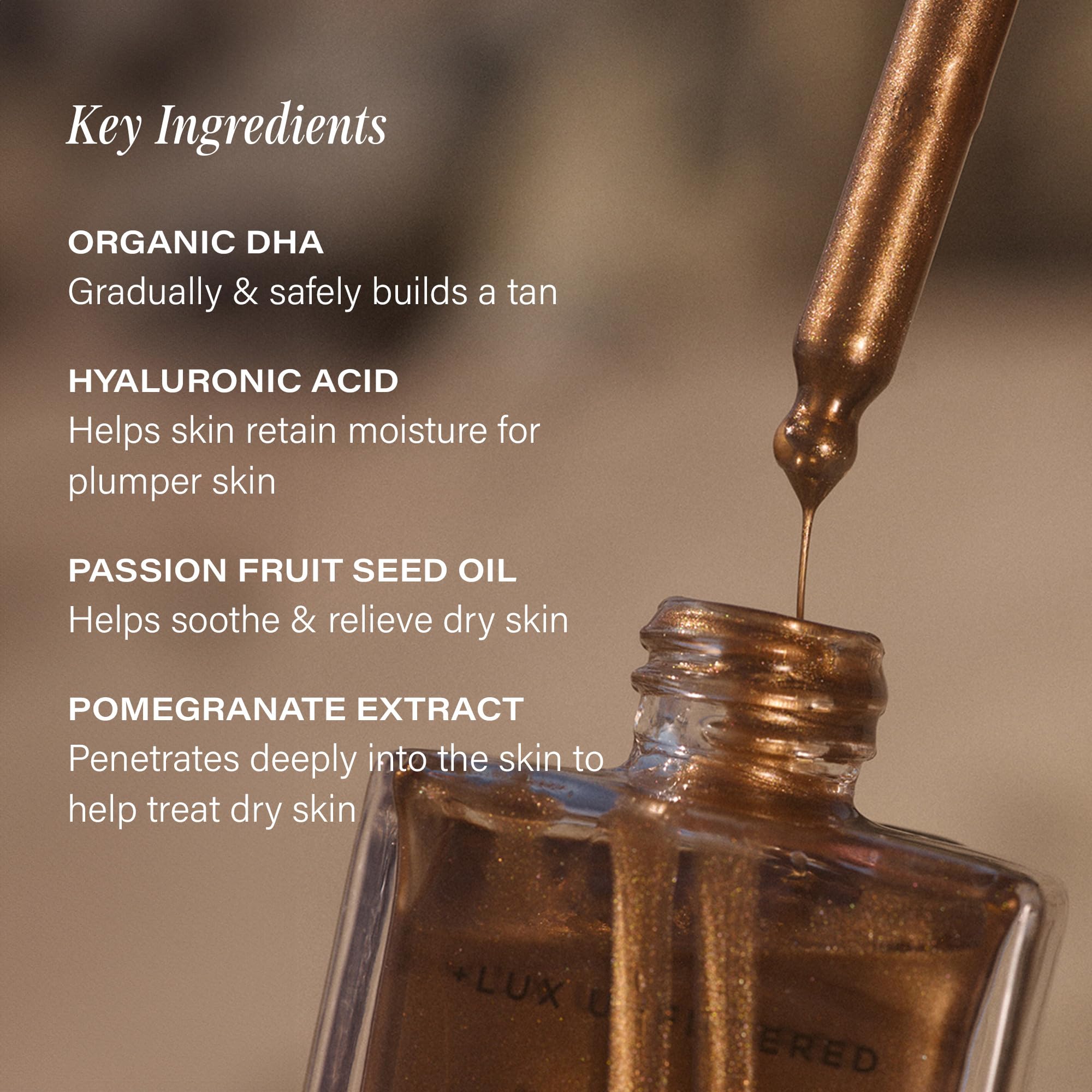 + Lux Unfiltered N°12 Sun Struck Bronzing Face Tanning Drops, Gradual Self Tanner, Natural Glow, Streak-Free, Fragrance Free - Image 3
