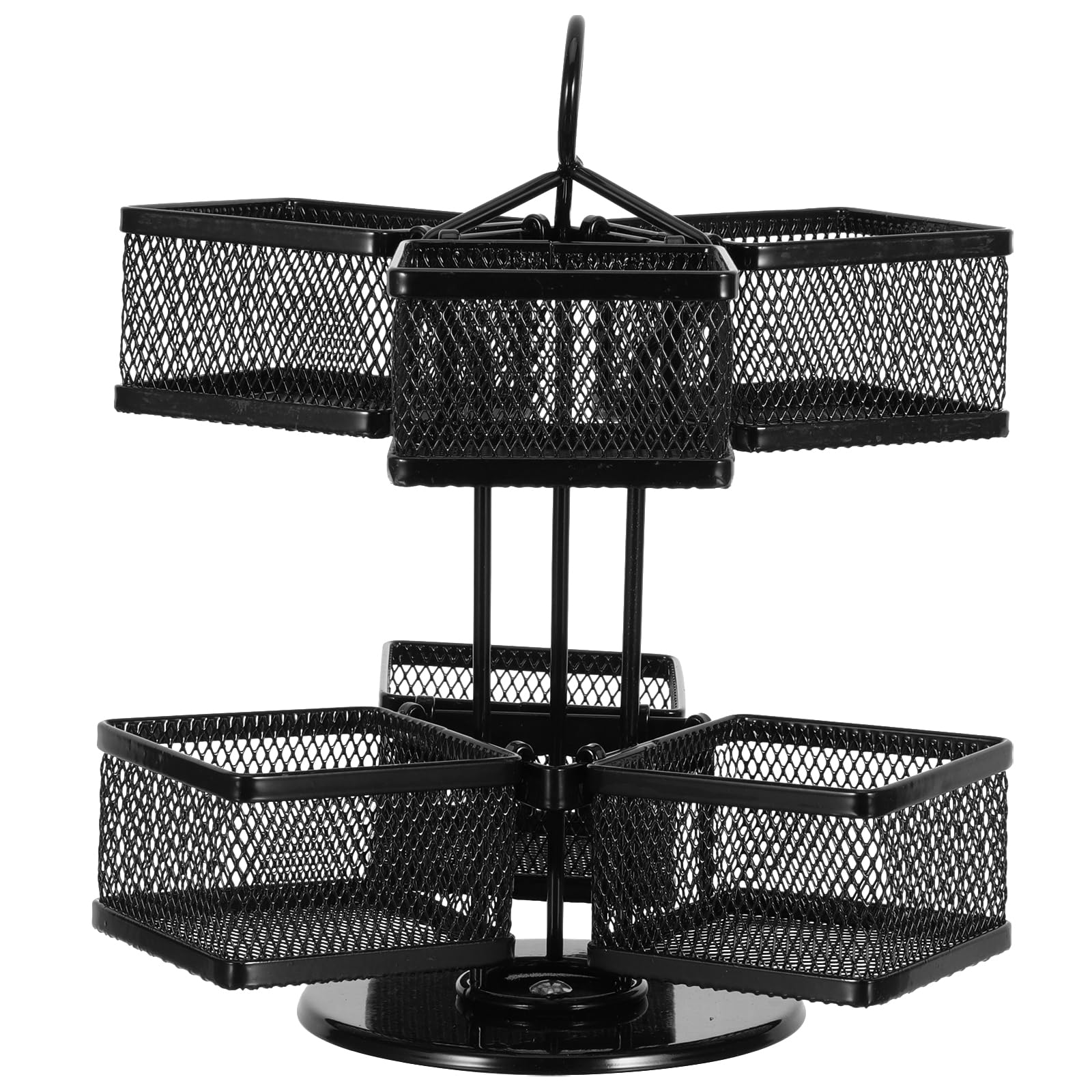 Gatuida Organizador Giratorio para Bolsitas de Té de Metal 6 Cestas Extraíbles, Soporte Vertical para 72 Bolsitas, Expositor Desmontable para Encimera de Cocina y Estación de Café