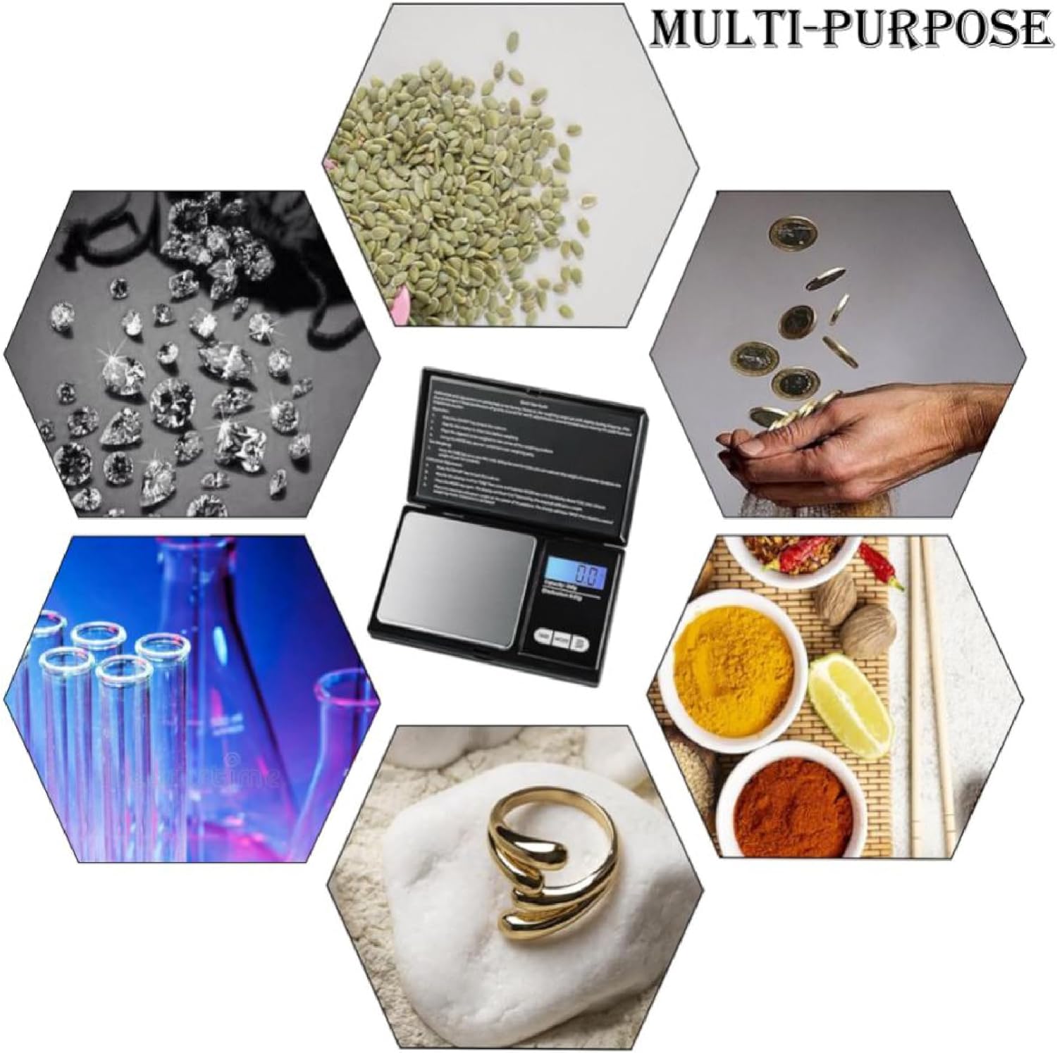 X Digital Poet Scale, with Balit LCD Display, Small Mini Digital