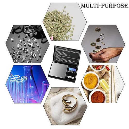 Miniatura 6 de Báscula digital de bolsillo de 7.05 oz x 0.00 oz, con pantalla LCD retroiluminada, pequeña escala digital de gramo de bolsillo para cocina, joyería