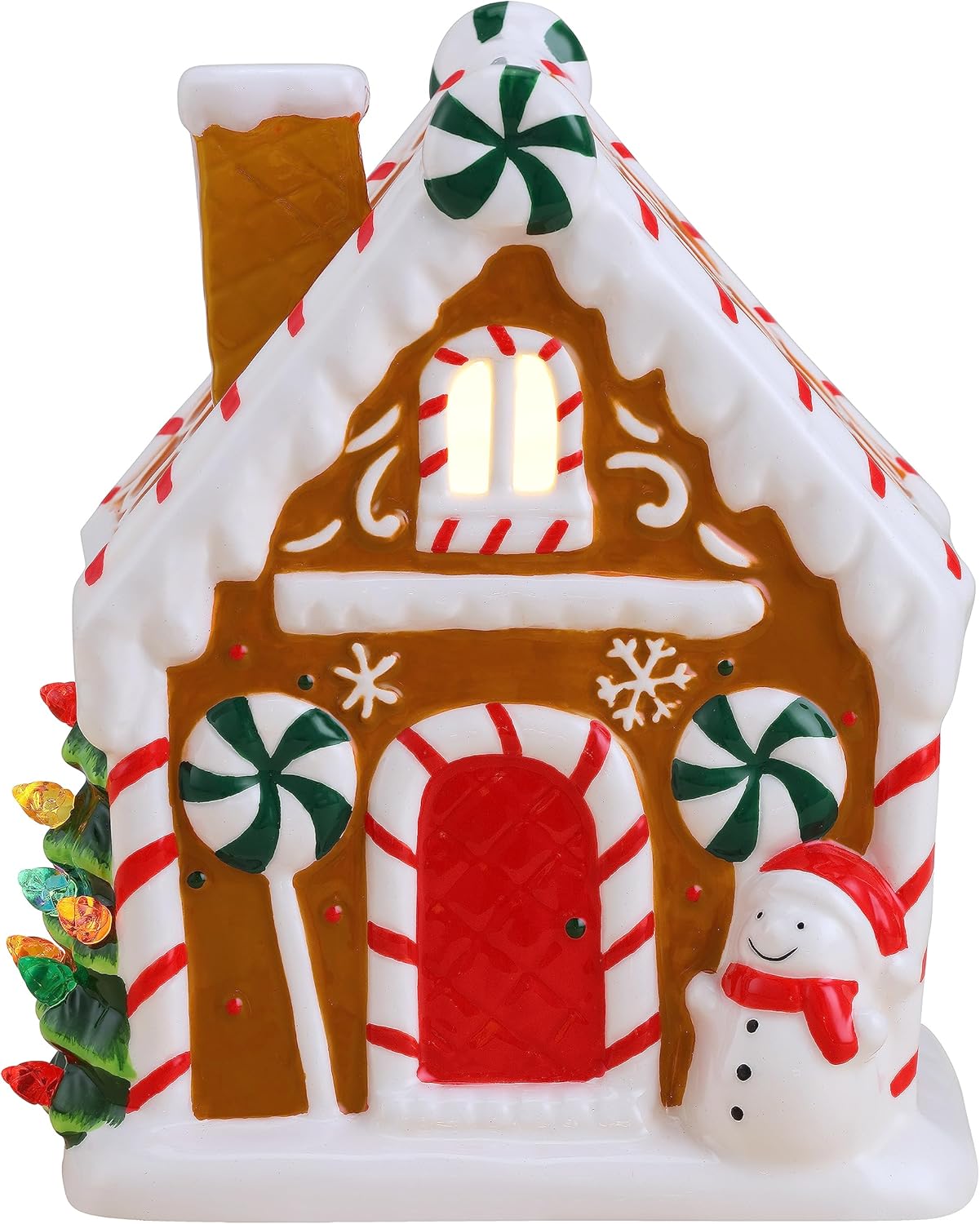 Mr. Christmas Nostalgic Snowman-Brown Gingerbread House