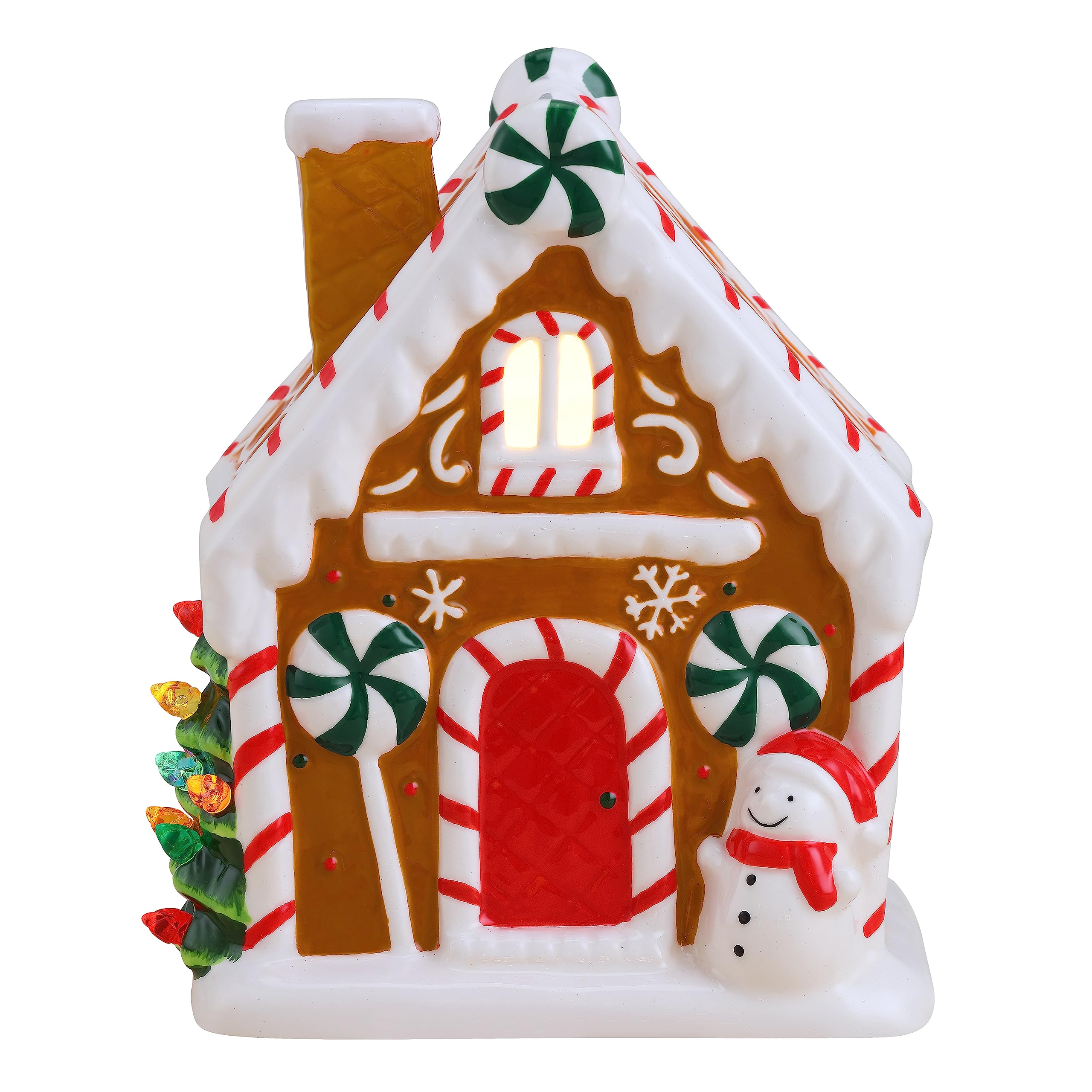 Nostalgic Snowman-Brown Gingerbread House