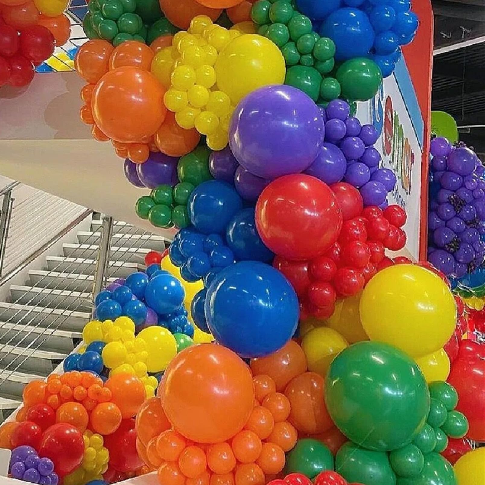164 Piece Rainbow Balloon Arch Kit - Multi Color Latex Balloons For Party Decorations