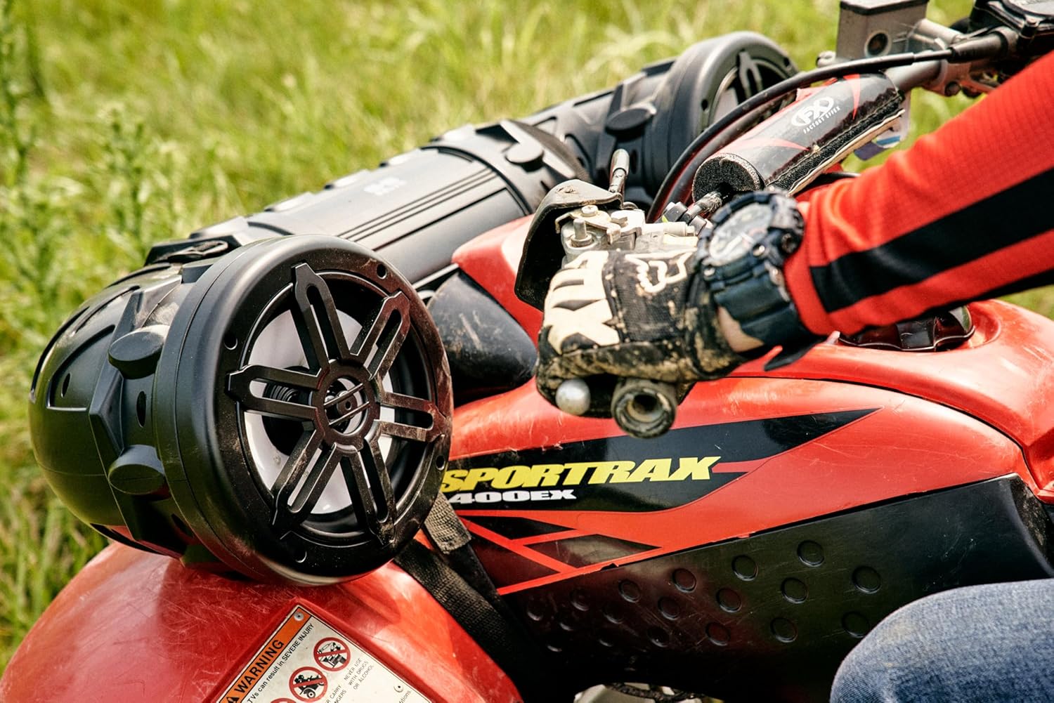 BELVA BPS8RGBV2 Version 2 600W Peak (300W RMS) Dual 8" Bluetooth ATV/UTV Powersports Sound System with LED Lights, Built-in Amplifier, AUX Input, Remote, and Heavy-Duty Mounting Straps - Image 8