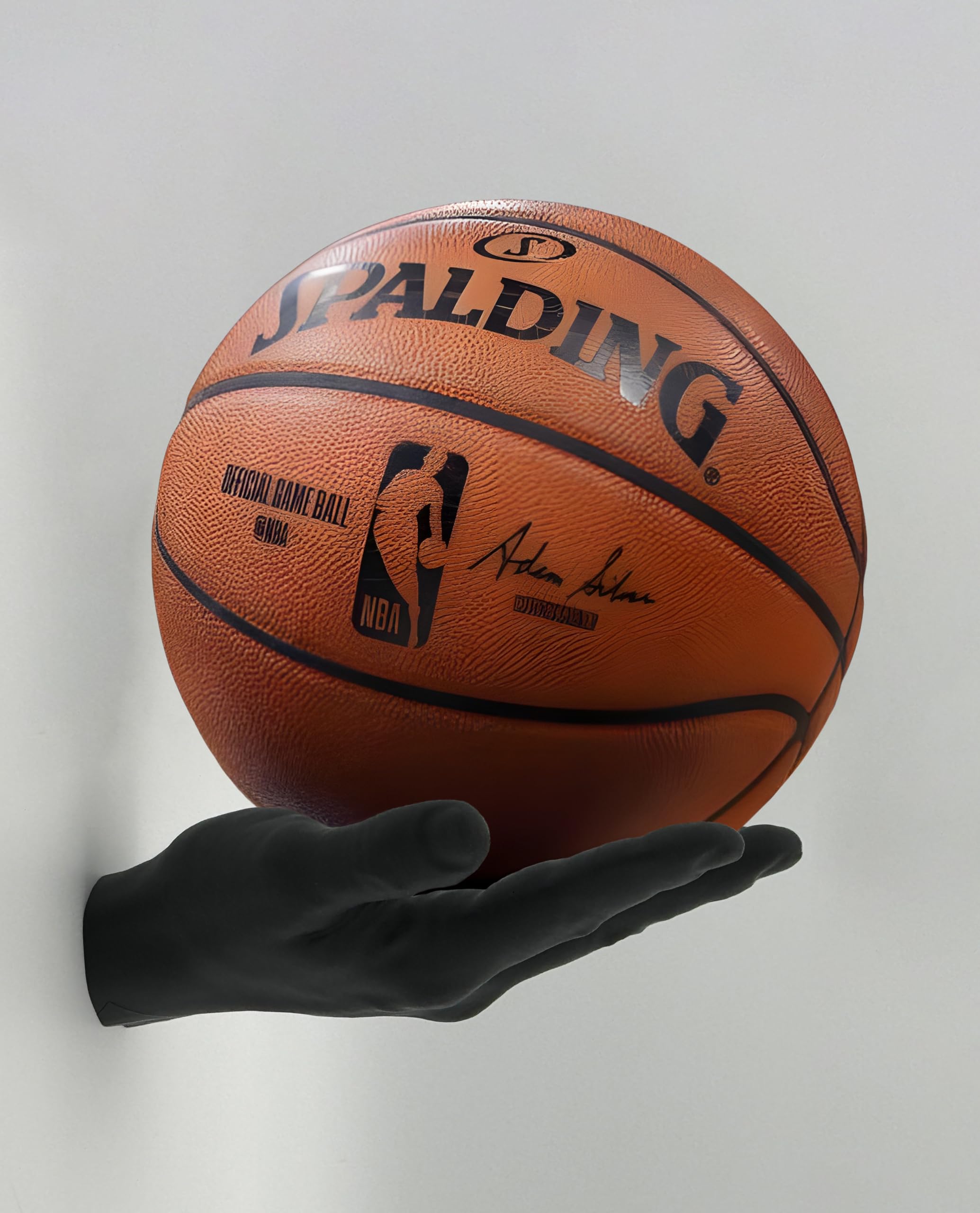 Support Mural Manuel Pour Balles Et Clés - Support Basketball Football - Design Réaliste Imprimé 3D Blanc