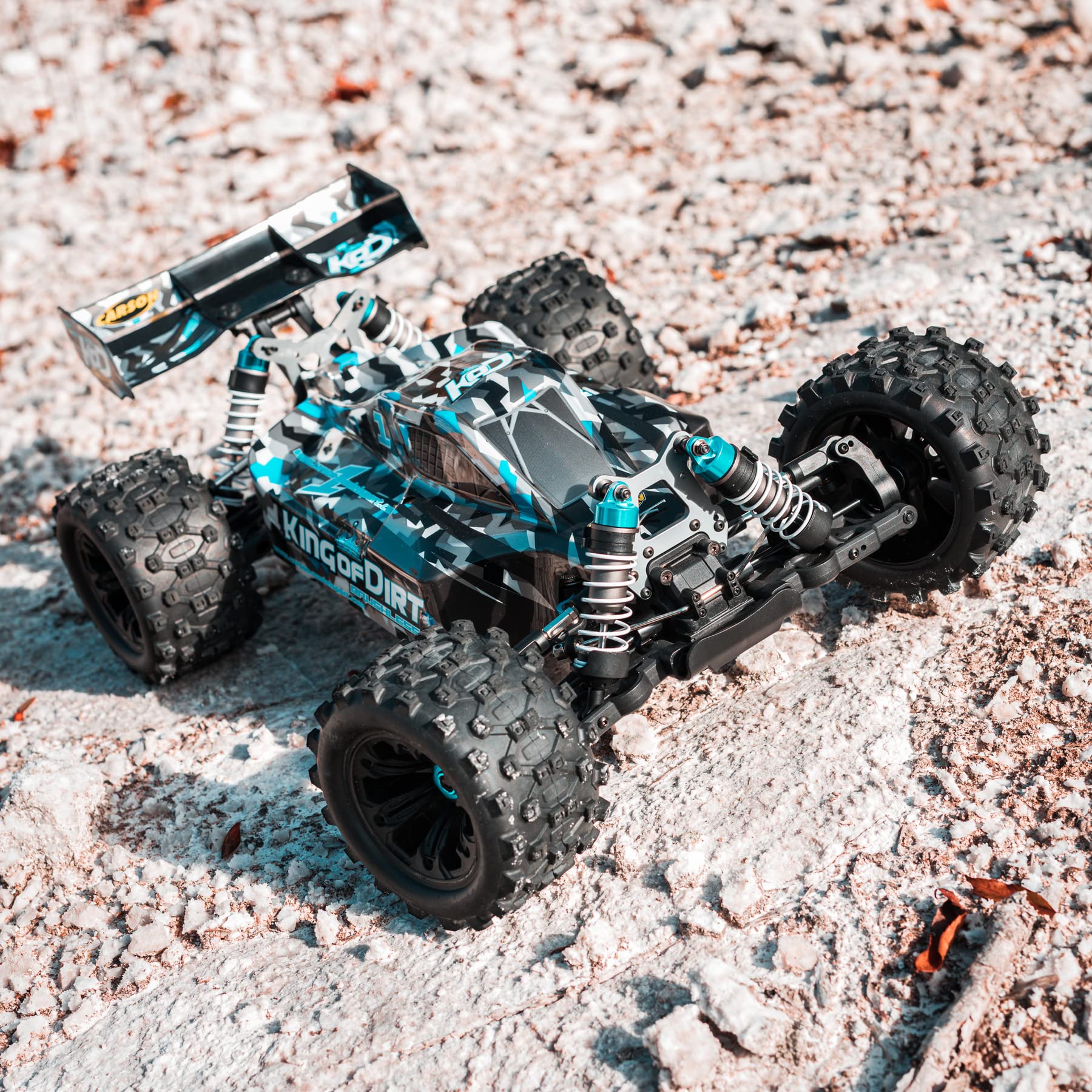 Carson 500409063 1:8 King of Dirt Buggy 4S RTR - RC Buggy, ferngesteuertes Auto, Offroad, hochwertig, RC Fahrzeug, RC Auto 80 km/h