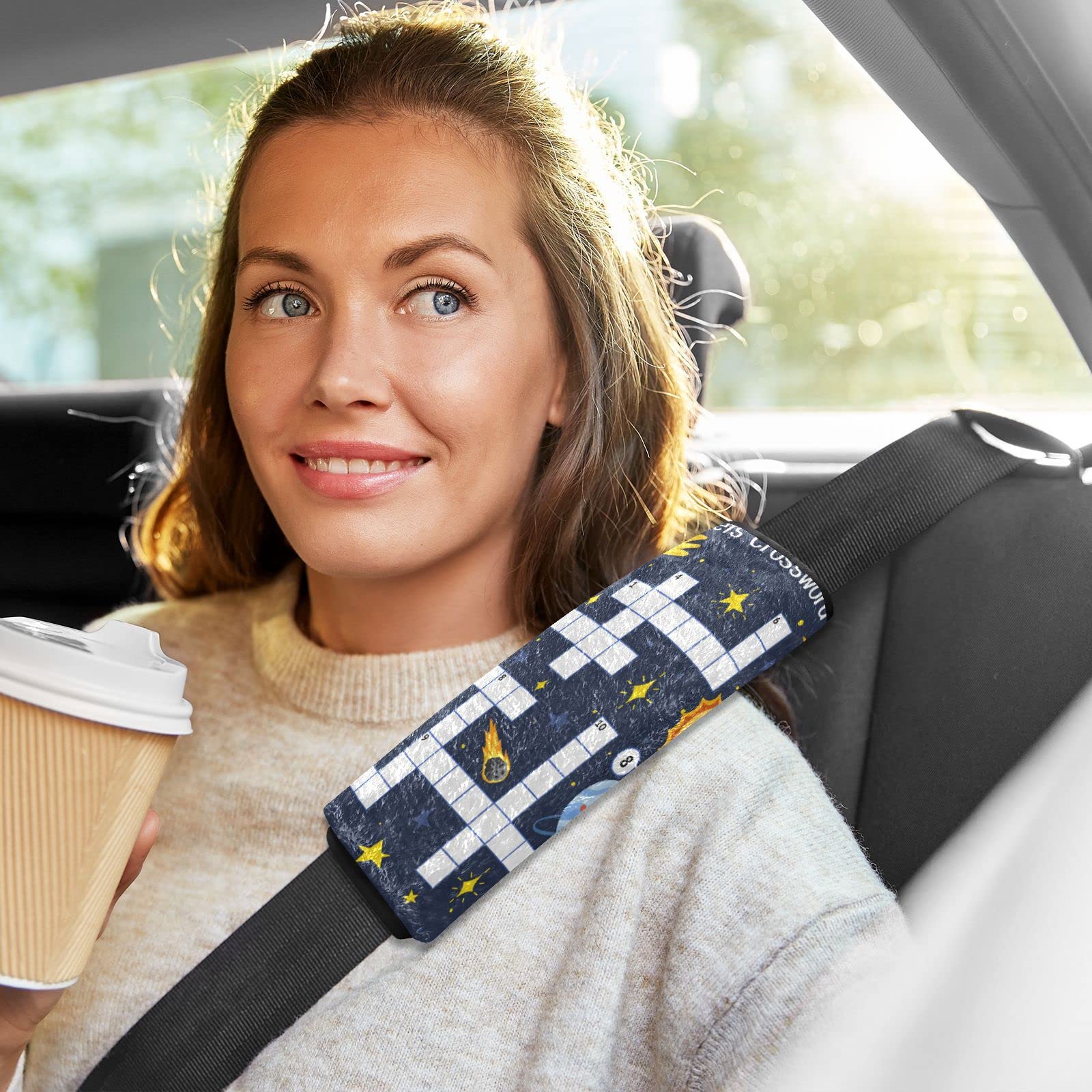 Car Seat Belt Covers 2 Pack Soft Car Belt Protector Car Safety Seat Belt Strap Shoulder Pad Car Accessories For Adults And Kids S Space Rockets Comet Planets