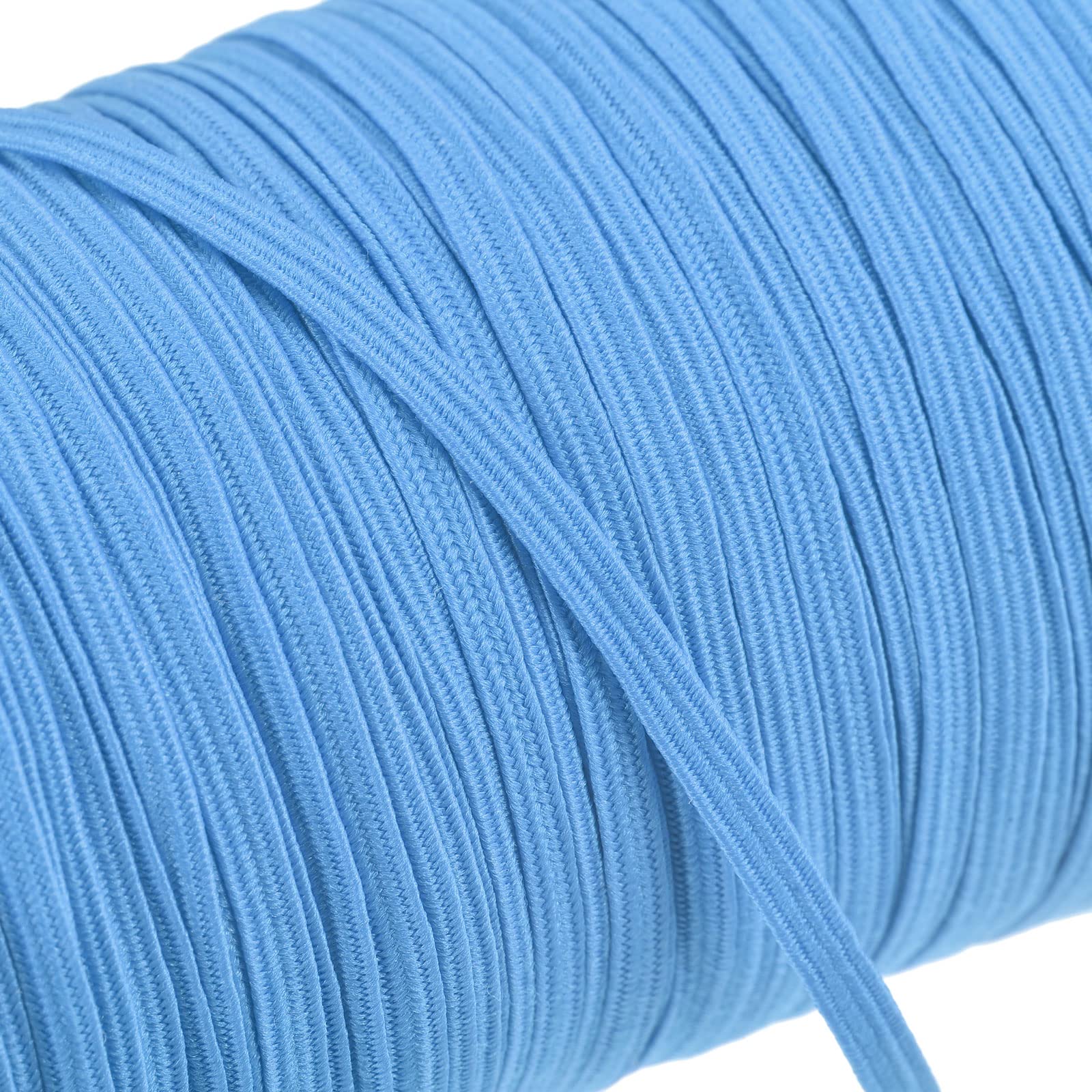 MECCANIXITY Flat Elastic Cord For Sewing - 1/8 Inch (3mm) Width, 109 Yards, Heavy Stretch For DIY Crafts, Waistbands, Headbands & More (Light Yellow)