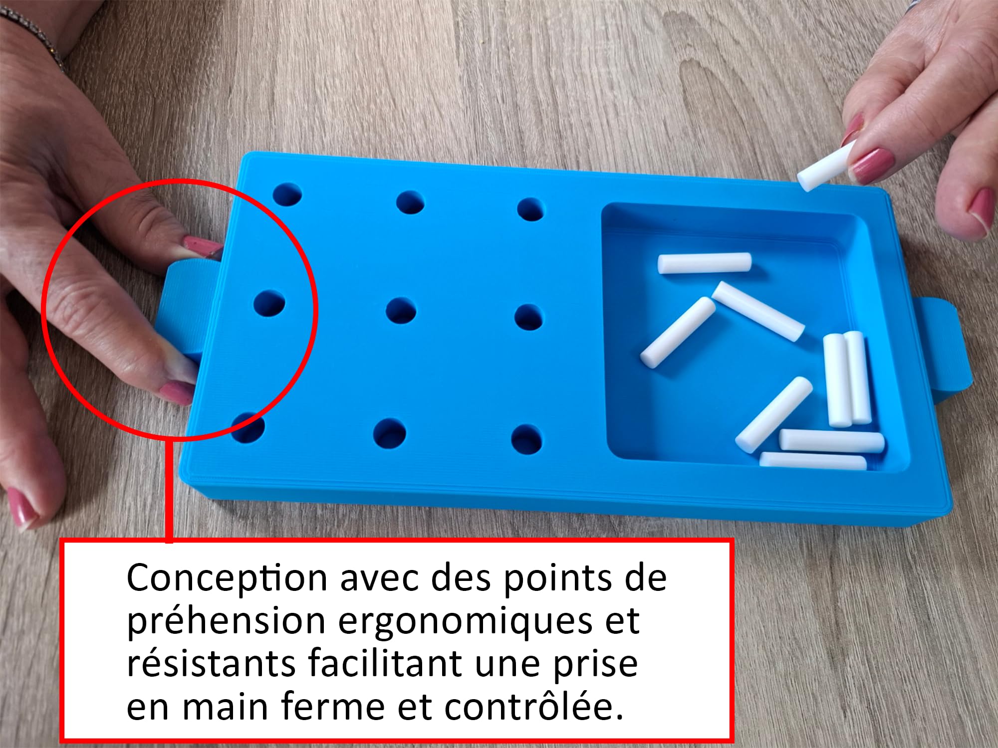 Planche à 9 broches en plastique durable pour ergothérapie, kit de test de 9 trous (9HPT) pour améliorer la dextérité des doigts, test de compétence