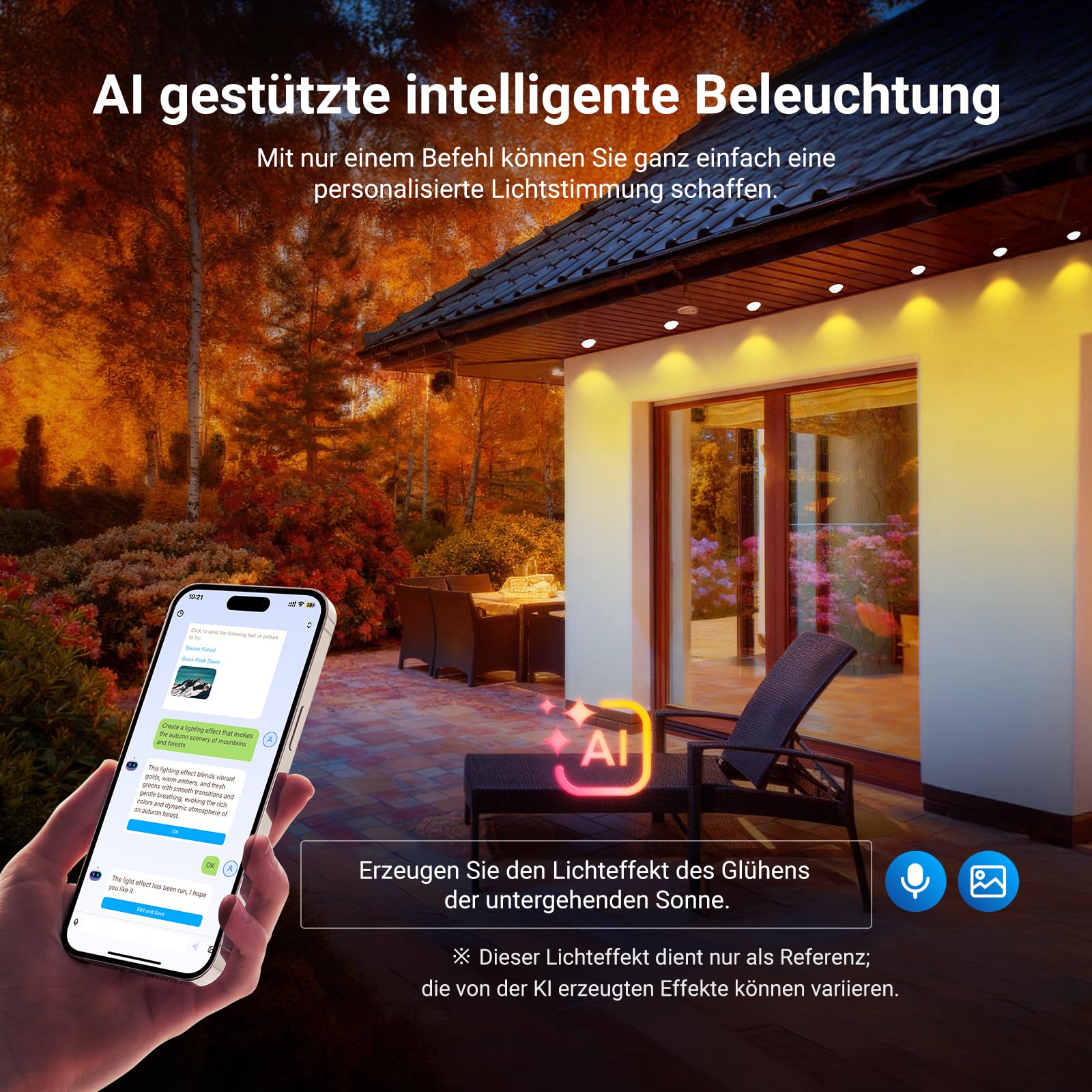 NEEWER 96ft Permanente Außenstrahler für Hausdekoration, Smart AI RGB IC CW Außen Dachüberstand Lichterkette, 60 LED Leuchten, App Steuerung 50+ Szenen IP65 wasserdicht, kompatibel mit Alexa, NR02