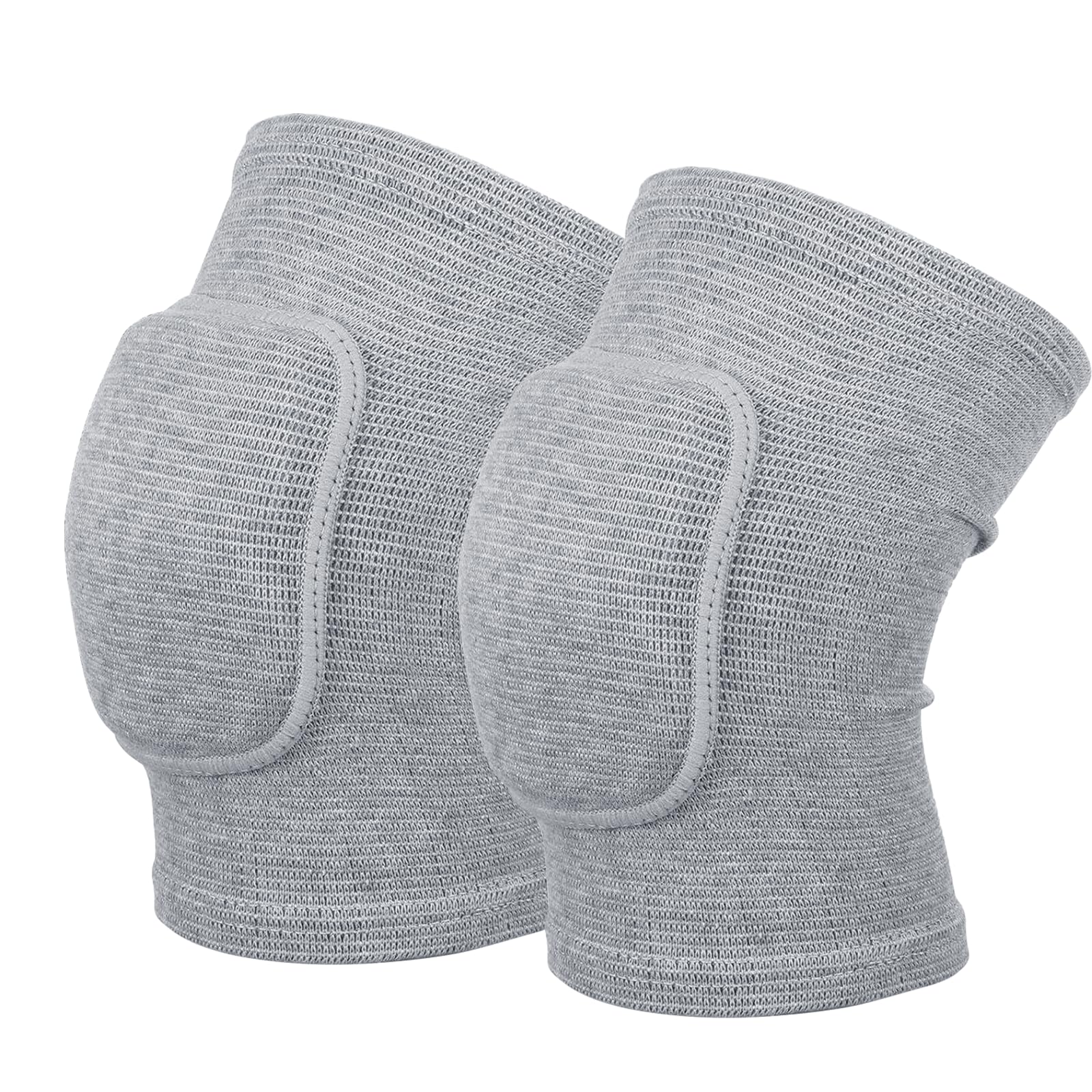 HotoPink Volleyball Knee Pads for Dancers, Soft Breathable Knee Pads, Knee Protector Brace for Volleyball Football Dance Yoga Tennis Running Cycling Workout Climbing Men Women (Gray)