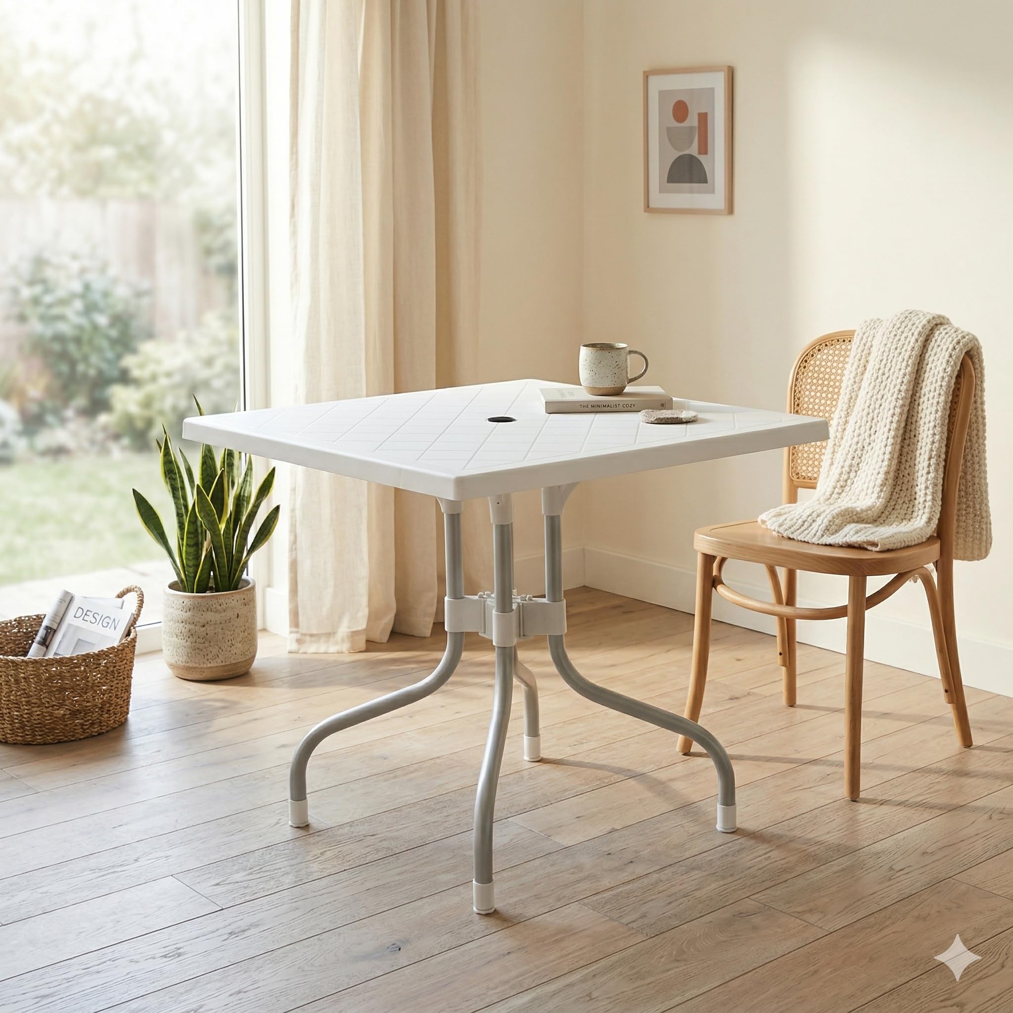 Oaknest Supreme Premium Square Plastic Folding Table