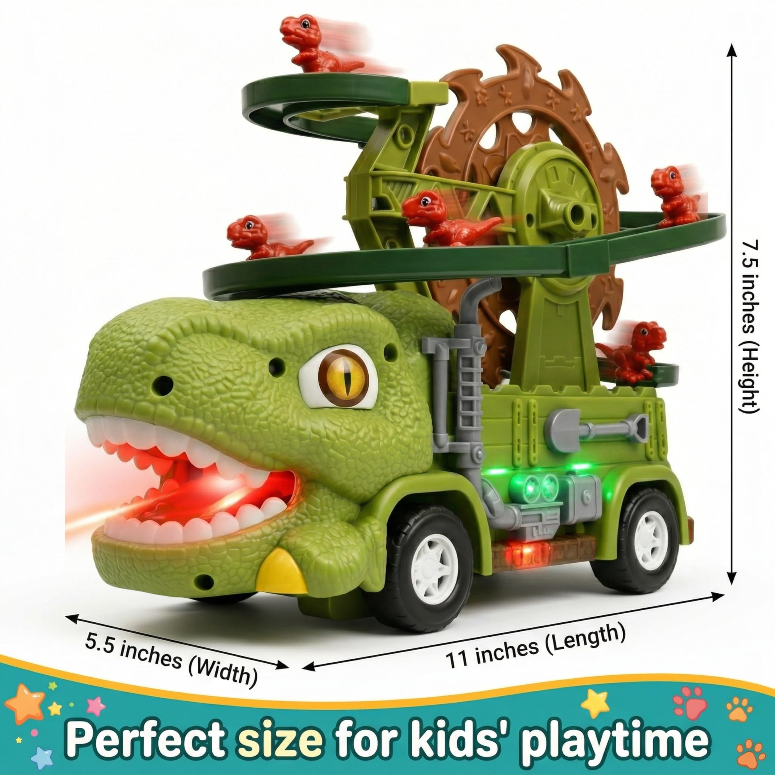 Dinosaur Truck Toy - 3-in-1 Dino Fun! -3 Dinosaur Truck Toy - 3-in-1 Dino Fun! -3