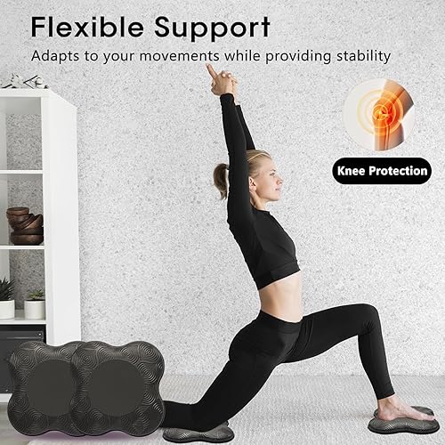 Miniatura 5 de Rodillera de yoga extra gruesa para rodillas, codos, muñeca, manos, cabeza, espuma, yoga, pilates, entrenamiento, almohadilla de rodillas