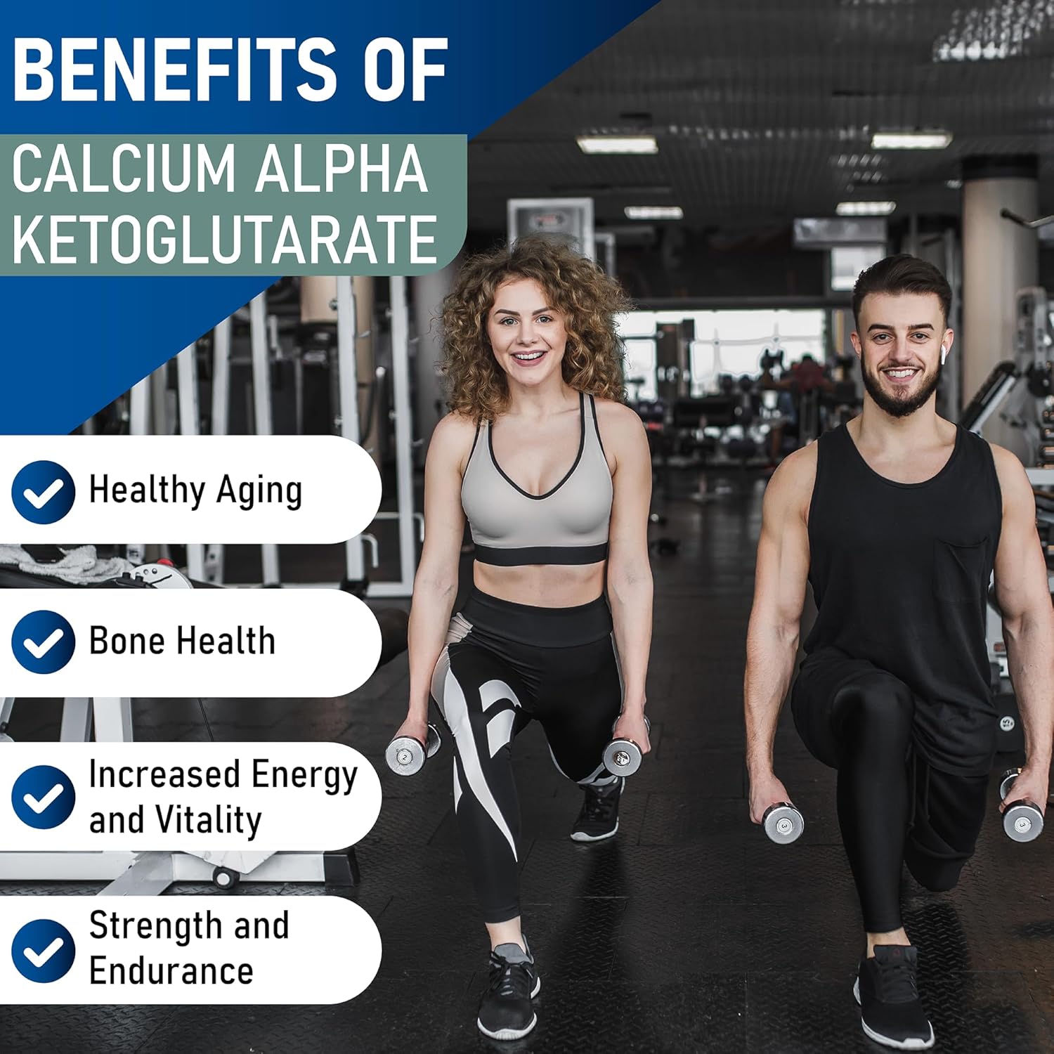 LongJuvity Calcium Alpha-Ketoglutarate Time Release AKG Supplement (1,000mg Per Serving) - Gut Heath, Bone Health, Anti Aging & Longevity - Independently Lab Tested (60 Enteric Coated Capsules) - Image 2
