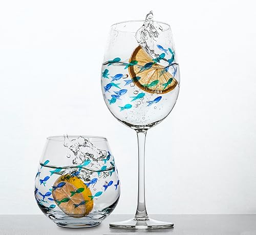 Miniatura 3 de Abbott Colección Blue Green Fish - Copa sin tallo, 1 unidad (paquete de 1)