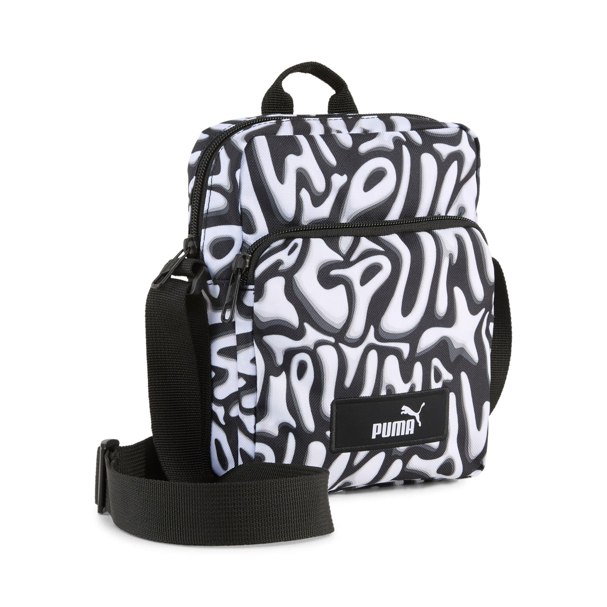 Puma PUMA ACADEMY AOP - Bolso portátil PUMA Black-Gra para PUMA Black-Grafiti AOP, talla única, PUMA Black-Grafiti AOP, One Size, bolso de mano