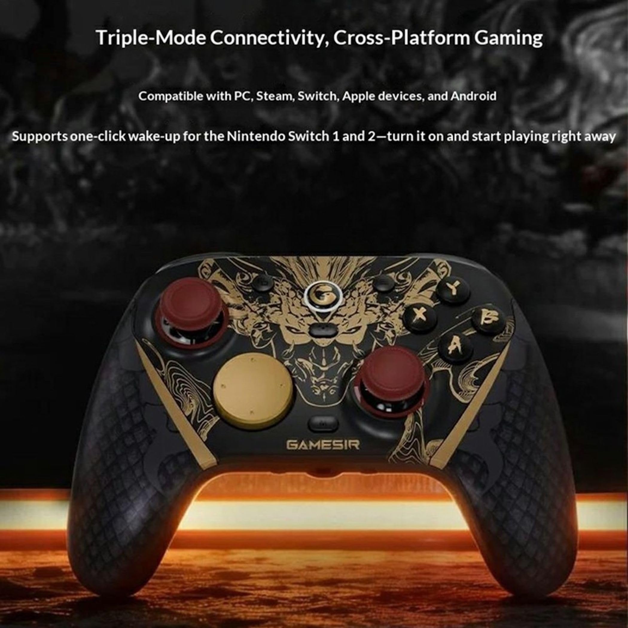 Wigento GameSir G7 Pro PC Kabelloser Gaming Controller | 8000Hz Polling, Mag-Res TMR Gen-2 Sticks, Makro-Tasten, Bewegungssensor - Nioh 3 Edition