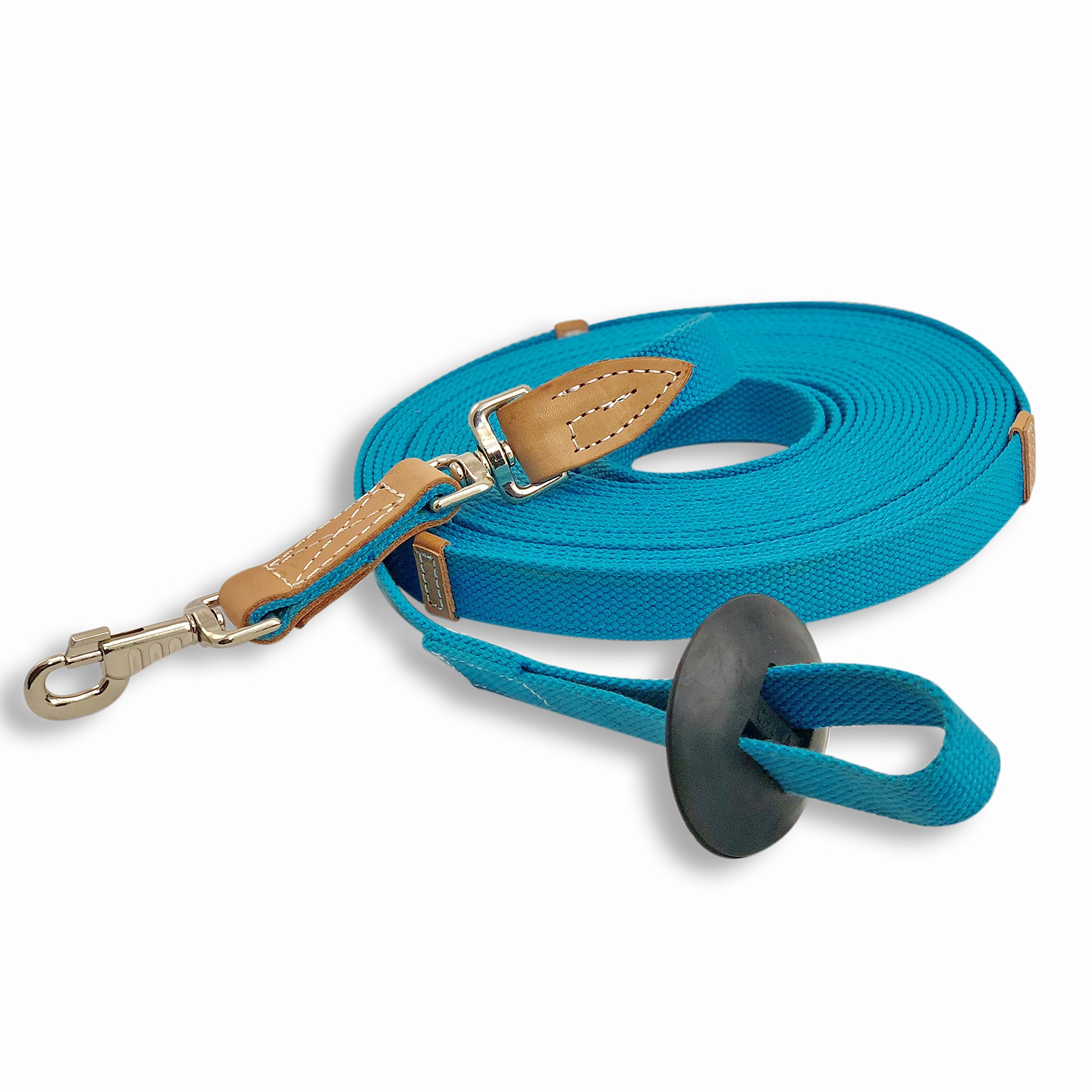 Southwest Equine - Almuerzo de algodón plano con cierre de perno y tope de goma, 89 cm, 35', Turquoise