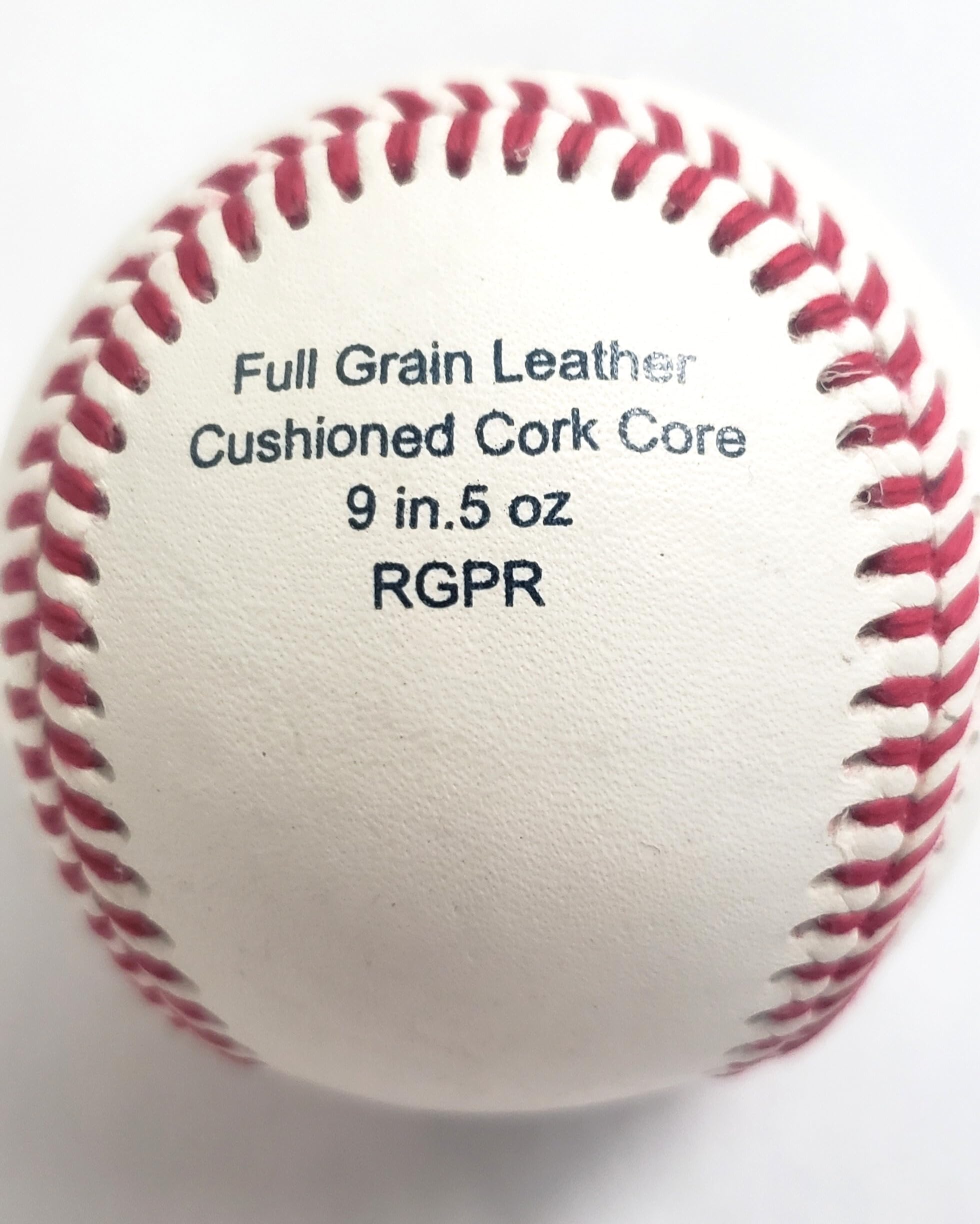 Balles de baseball RGPR | Balles d'entraînement – Idéales pour la pratique du terrain et de la frappe | Haute durabilité | Cuir pleine fleur de qualité supérieure
