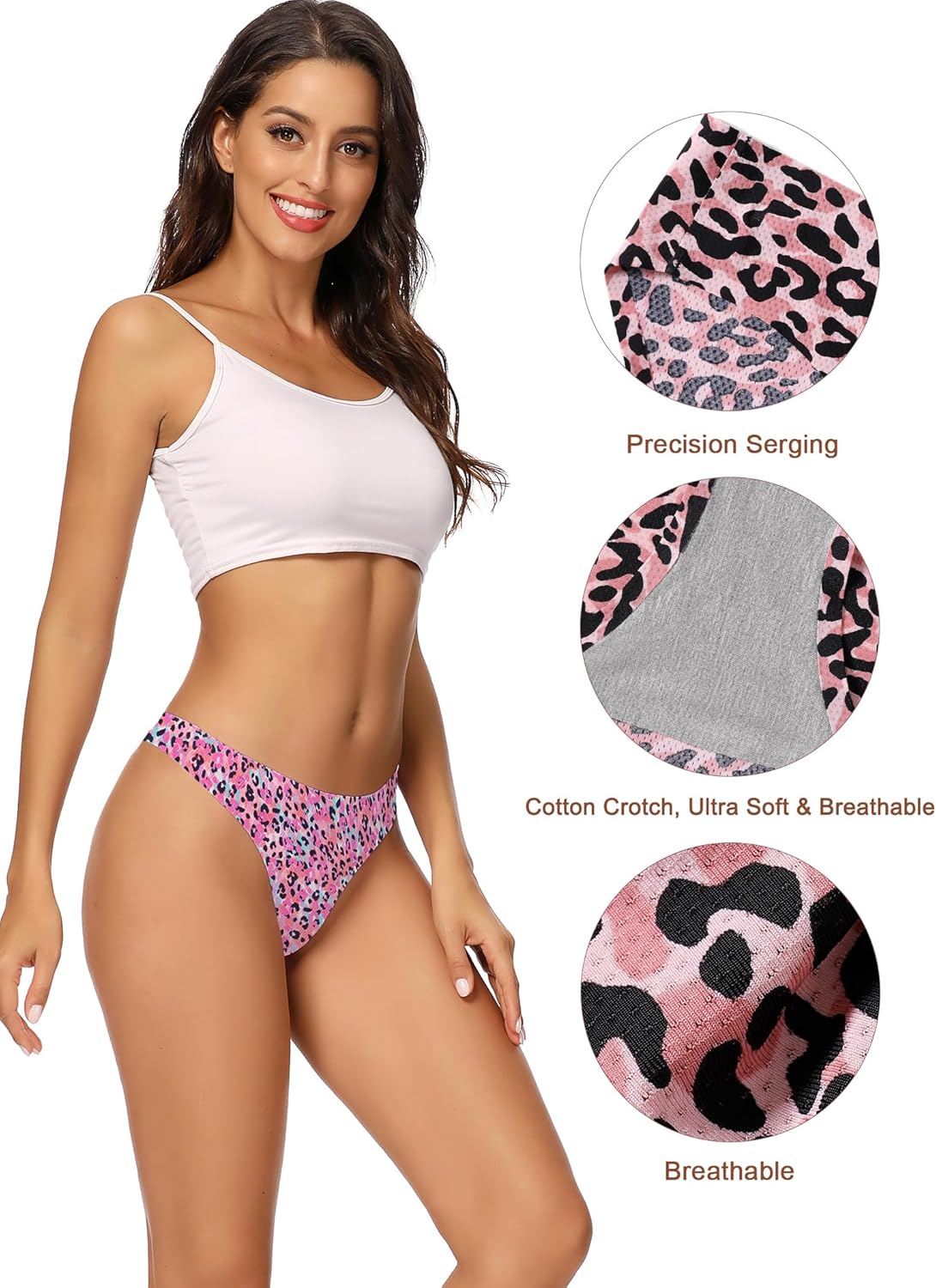 voenxe Women Bikini Underwear,Seamless Breathable Ladies Panties,No Show Comfortable Briefs Undies,Invisible Hipster,5-Pack - Image 4