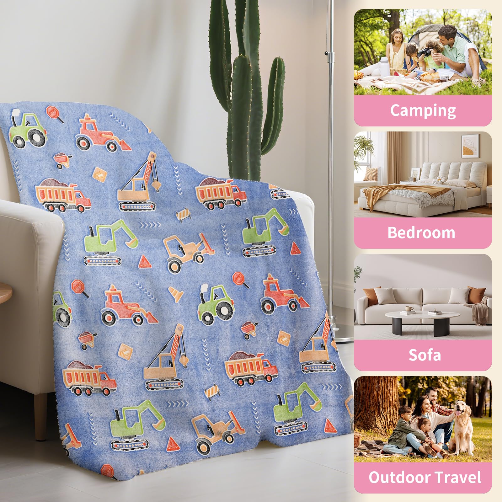Couverture Lumineuse Dinosaure 130x150cm - Douce Et Moelleuse - Brille Dans Le Noir - Enfant