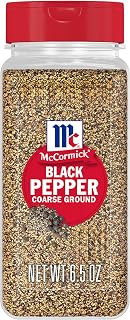 McCormick Coarse Ground Black Pepper 6.5 oz - Premium Hand-Harvested Bold Flavor for Steaks, Stews & Grills