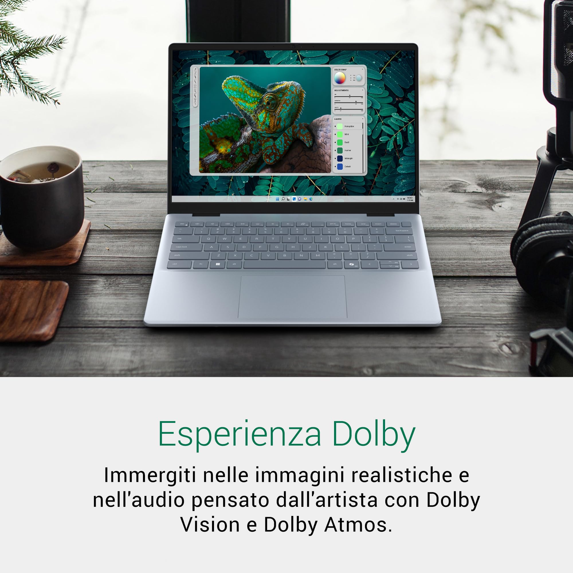 Dell Inspiron 14 Plus 7440 Portatile 14" 2.8K (2880 x 1800), Intel Core Ultra 7, Intel Arc Graphics, 32GB Memoria, 1TB SSD, Windows 11 Home, Tastiera retroilluminata, italiano, cloud cover