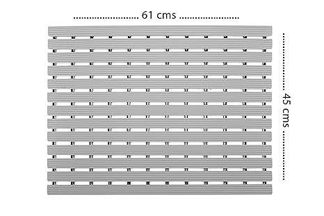 CASA-NEST Premium Anti Slip Shower Mat, Size 45x61 cms,Bathmat Anti Skid Doormat,Grey Color naxan001