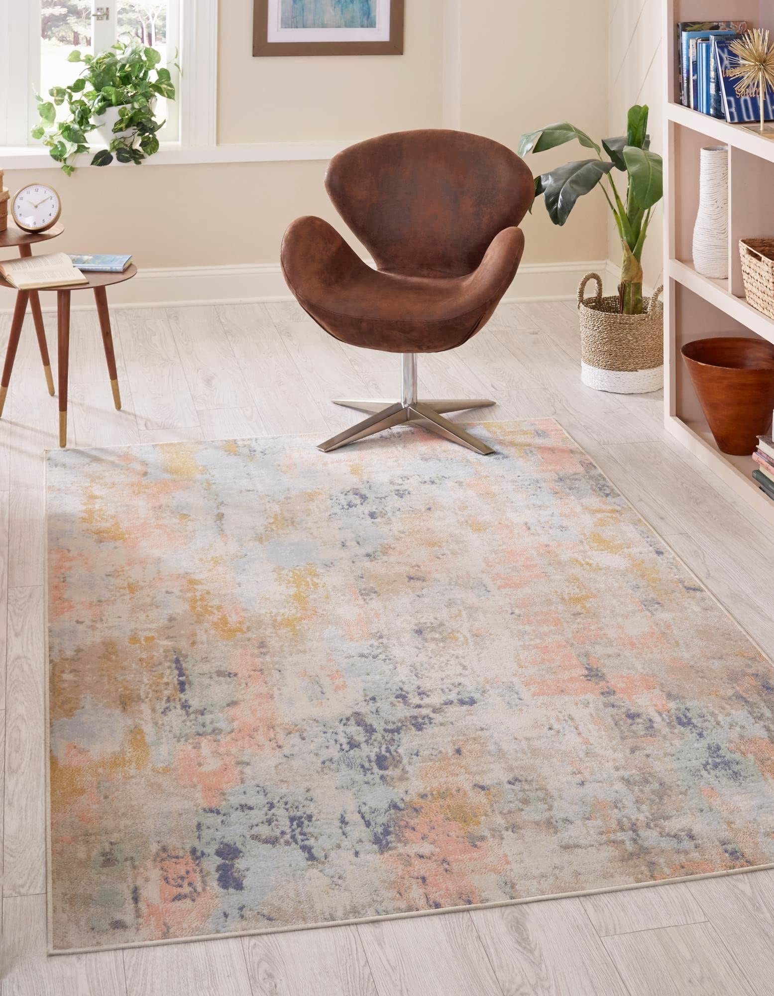 Rugs.com Lotus Collection Rug – 8' x 10' Multi Low Rug Perfect for Living Rooms, Large Dining Rooms, Open Floorplans
