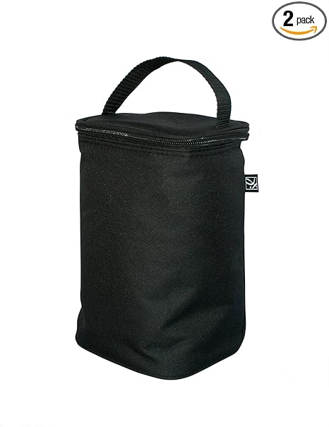 JL Childress Tall TwoCOOL 2 Bottle Cooler, Black