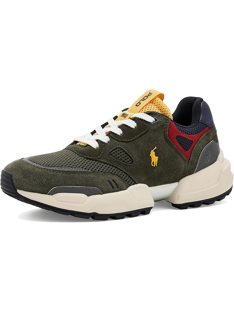 Olive Polo Ralph Lauren Polo Joggers Suede-Mesh Pony Player
