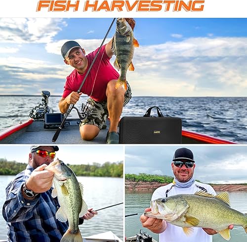 Miniatura 9 de Combo completo de caña telescópica y carrete de PLUSINNO, organizador de caña y elementos de pesca giratorios, con señuelos de línea, anzuelos,