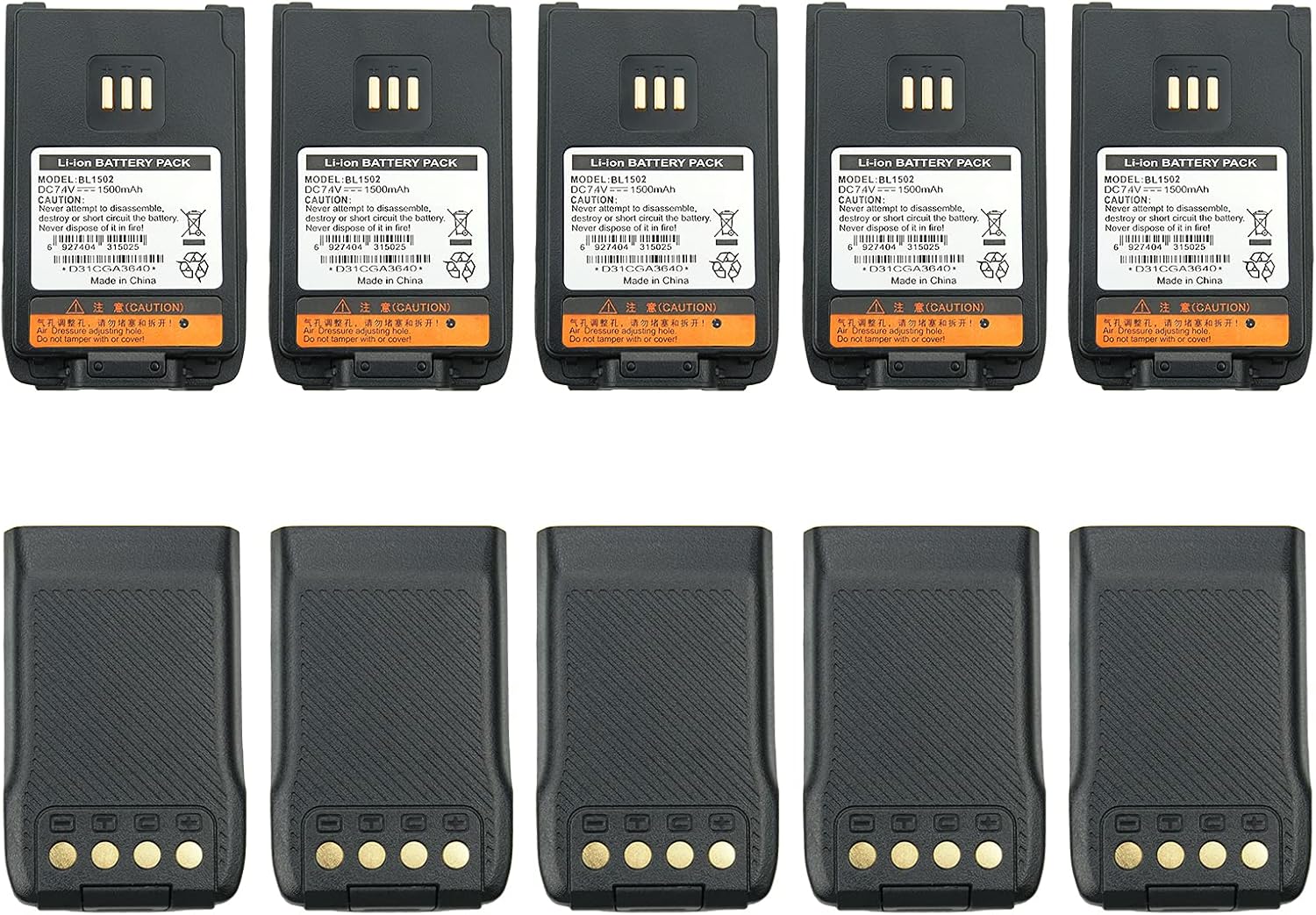 HYT BL2010 BL1504 BL1502 Two Way Radio Battery for Hytera UL913 PD562 PD682G 1500mAh Li-ion Replacement Battery(10 Pcs) : Electronics
