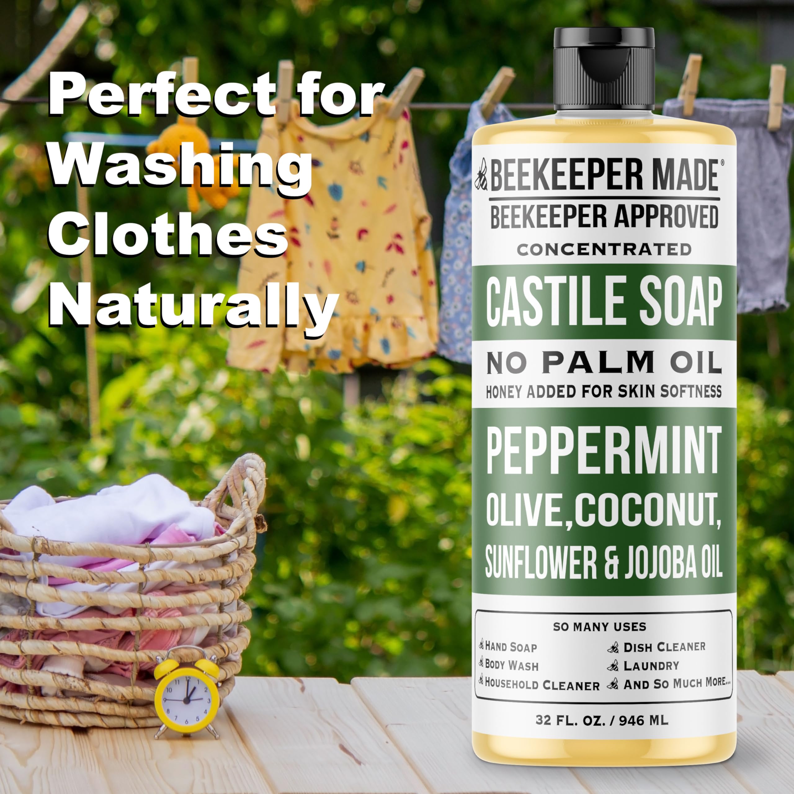 Beessential Beekeeper Made Natural Liquid Castile Soap