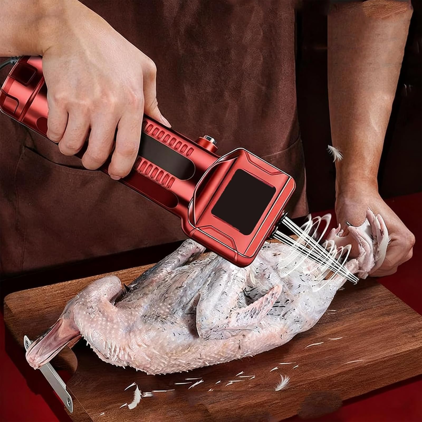 Máquina eléctrica de pollo, desplumadora de aves de corral de mano con cono de acero inoxidable, motor de cobre puro para una rápida eliminación de plumas de ganso, pavo, pato