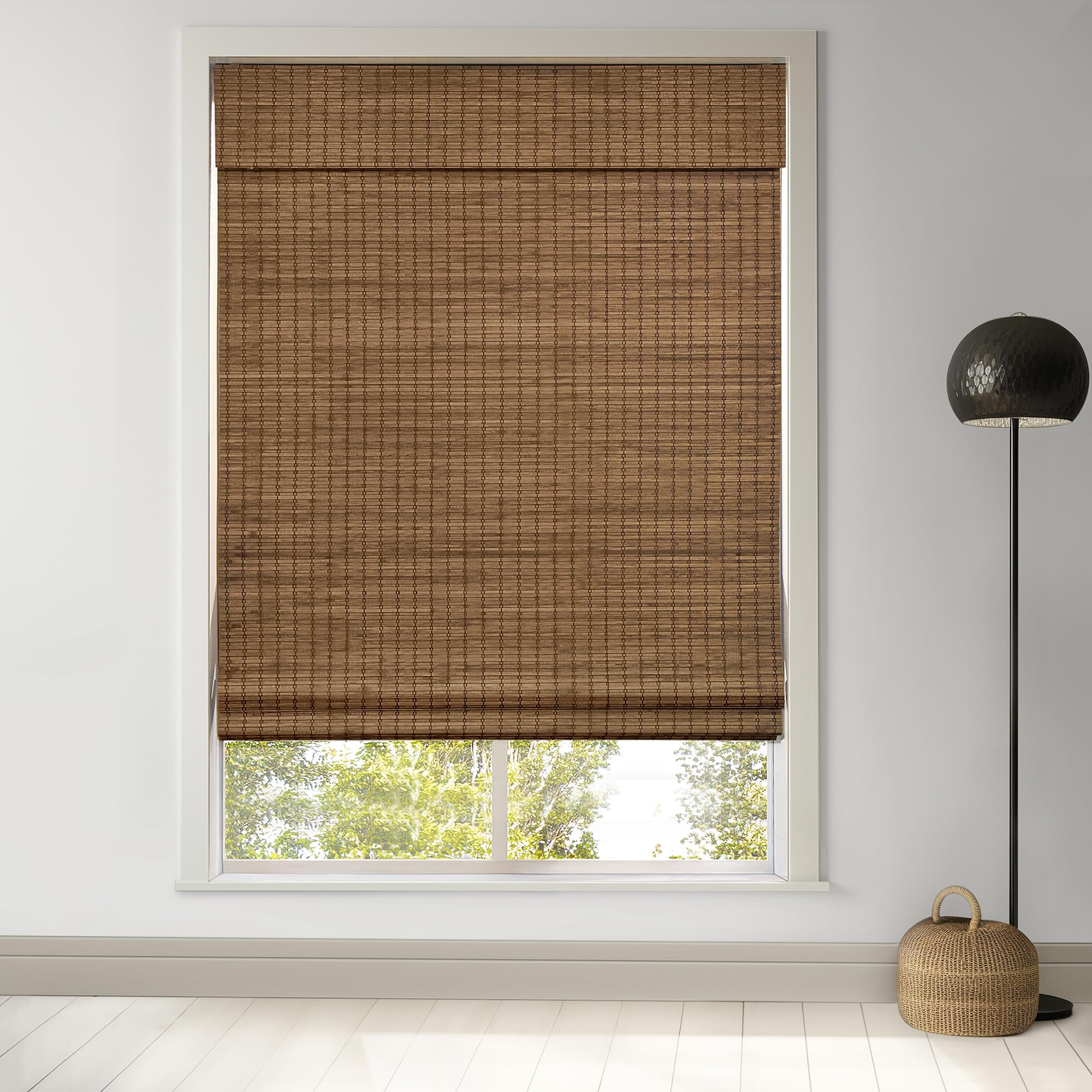 LazBlinds Cordless Bamboo Roman Shades