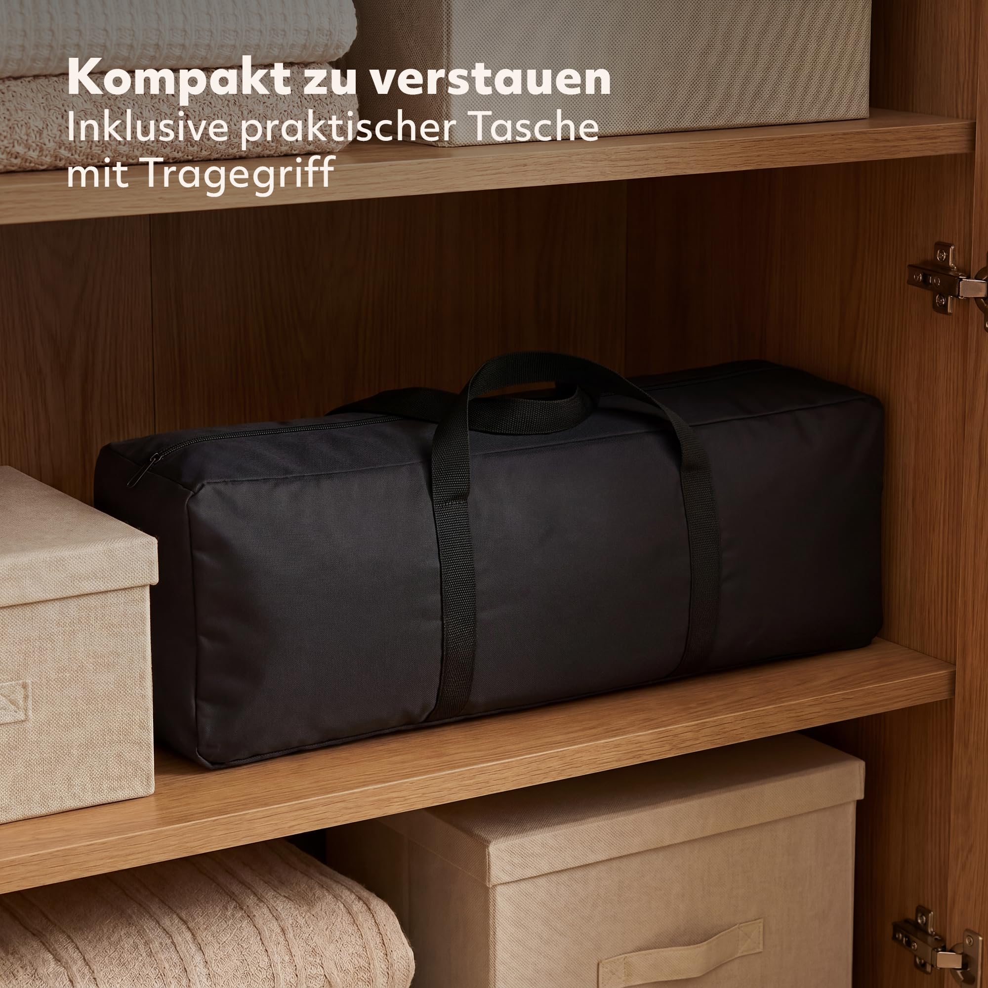 Deryan Baby & Kinder Reisebett mit Matratze - ab Geburt bis 5 Jahre, Pop Up Kleinkindbett Babyzelt in 2 Sekunden aufgestellt, inkl. Moskitonetz & Reisetasche (Schwarz, mit Bodenerhöhung)