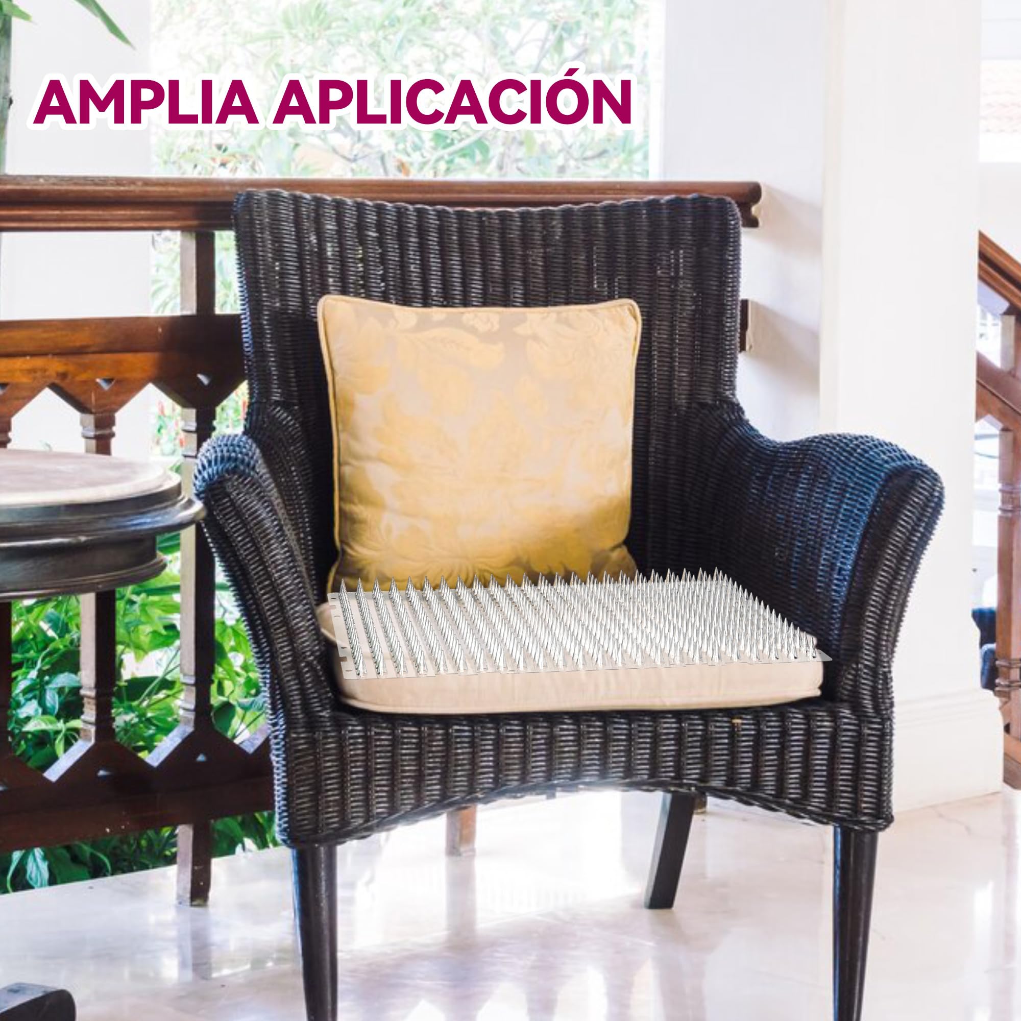 Anti Gatos Juego de 16 Rejillas Pinchos para Gatos: Duradera para Uso en Interiores y Exteriores para jardín, parterres y repisas de balcón