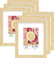 Vista 94 de FrameWorks Marcos de fotos clásicos de madera de 12 x 12 a 8 x 8 pulgadas con vidrio templado, roble natural, paquete de 2