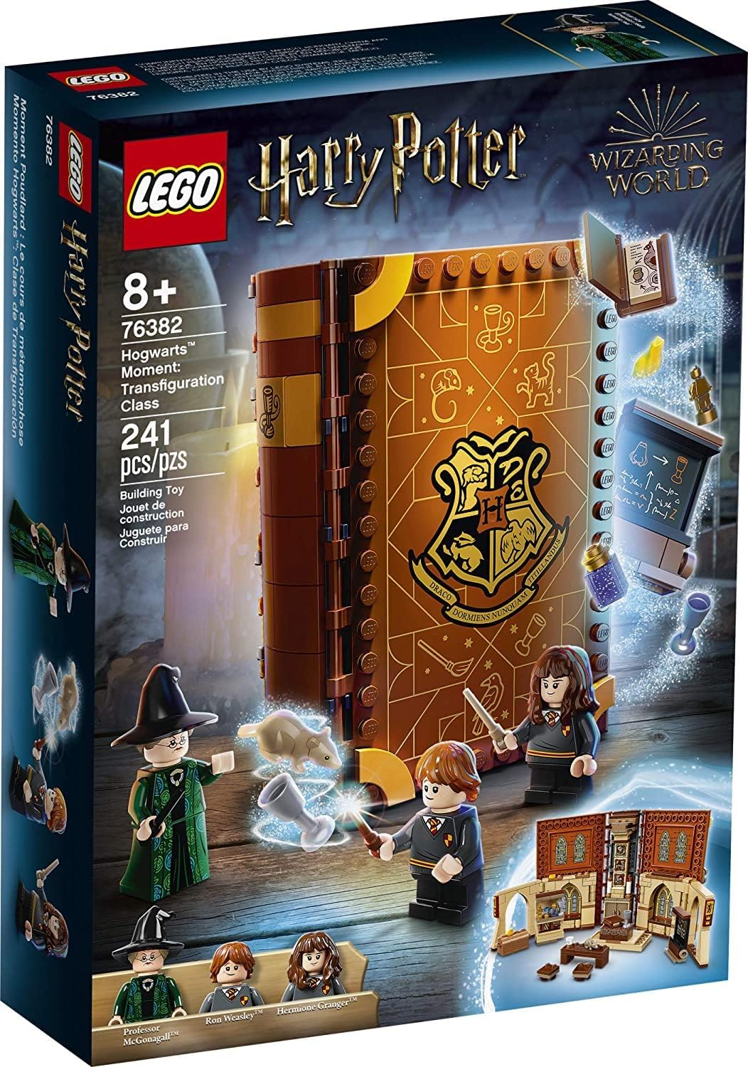 Lego Harry Potter Hogwarts Moment: Transfiguration Class 76382 Professor Mcgonagall Room; Collectible Playset, New 2021 (Multicolor) -240 Pieces