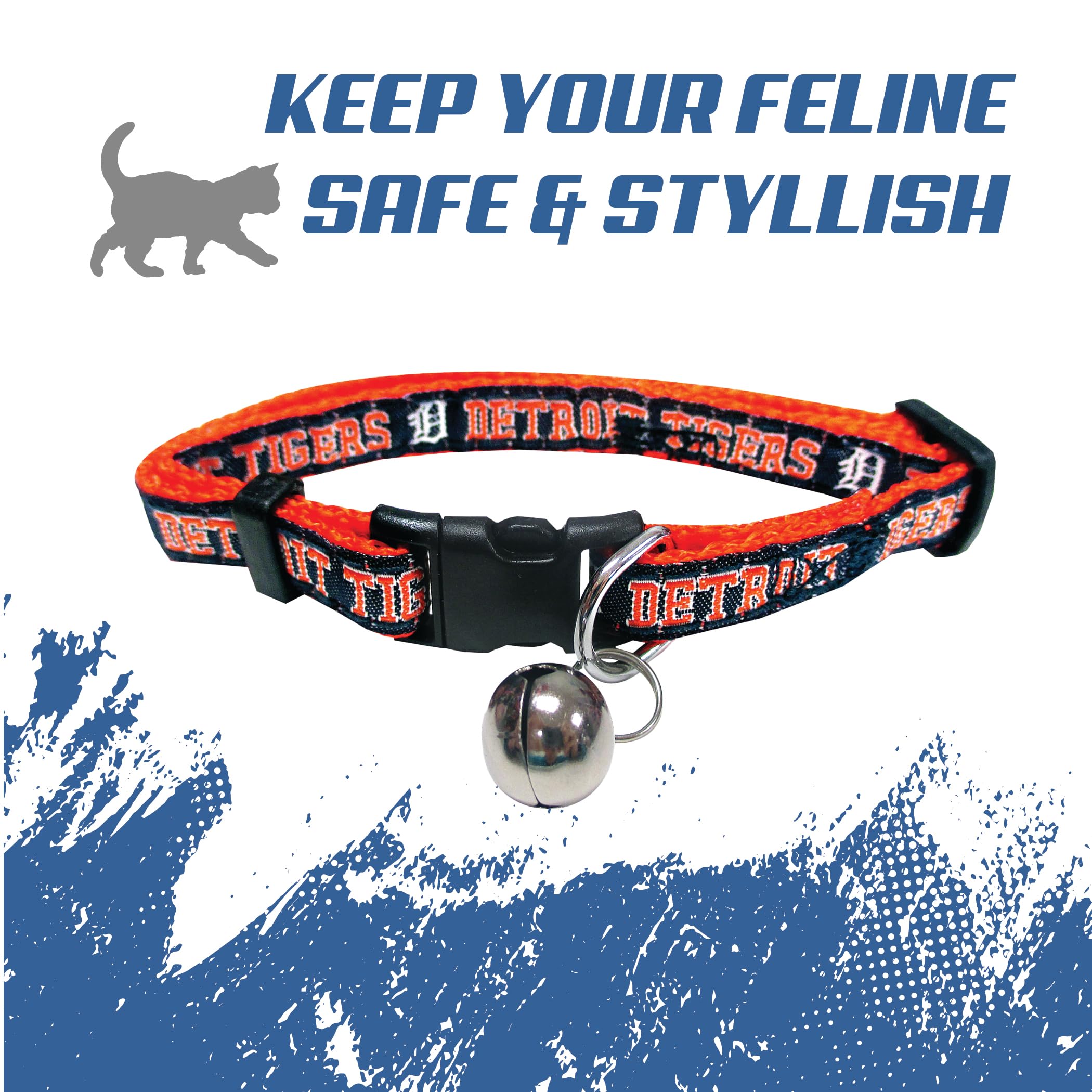 Pets First Collar Cuello – Gato de béisbol MLB – Premium Gato Cuello – Resistente y Ajustable Gato Collar