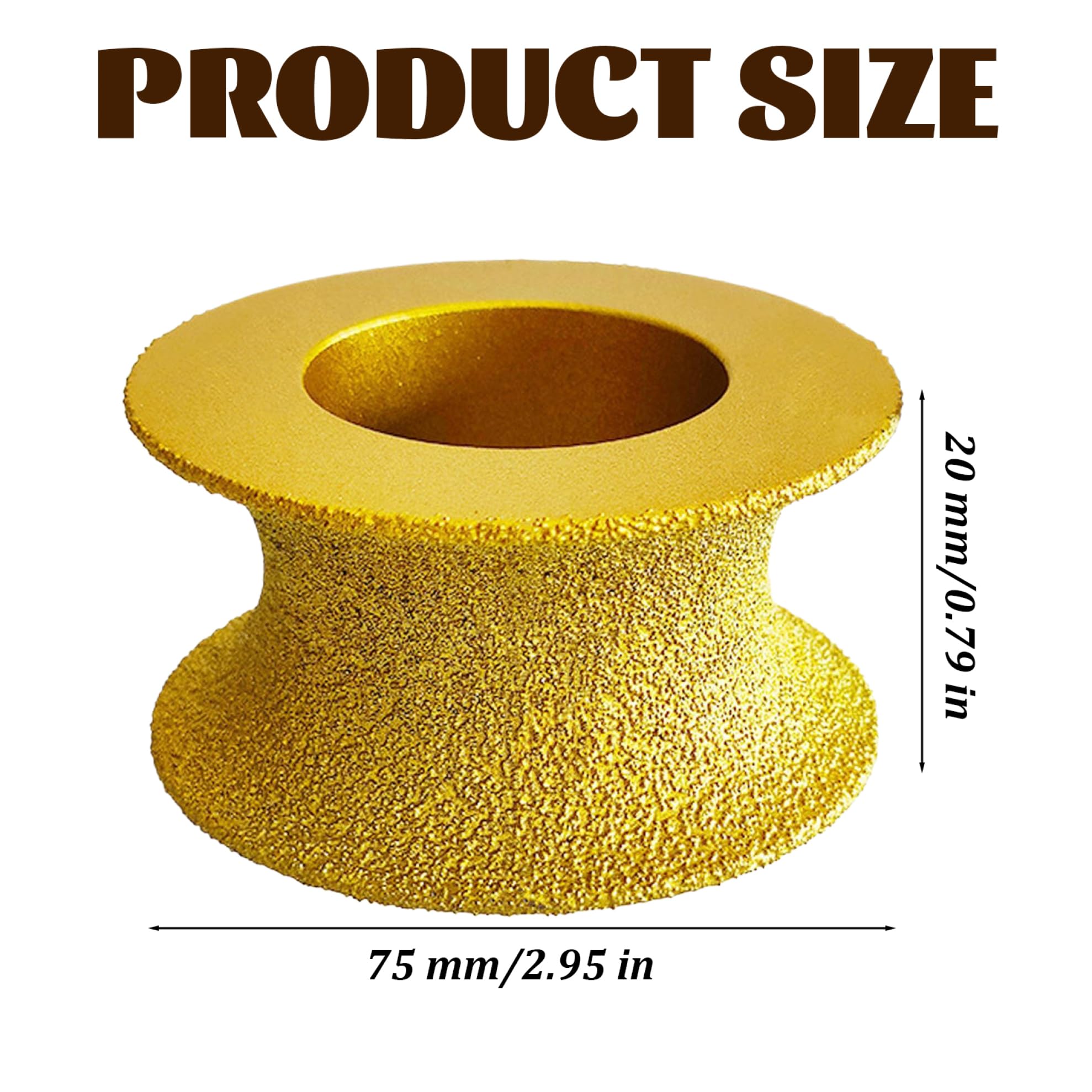 Diamond Grinding Wheel Round 35mm Metal Alloy Electric Chainsaw Sharpener Grinding Wheel Wear Resistant Disc for Stone Marble Granite Chainsaw Sharpener Tool